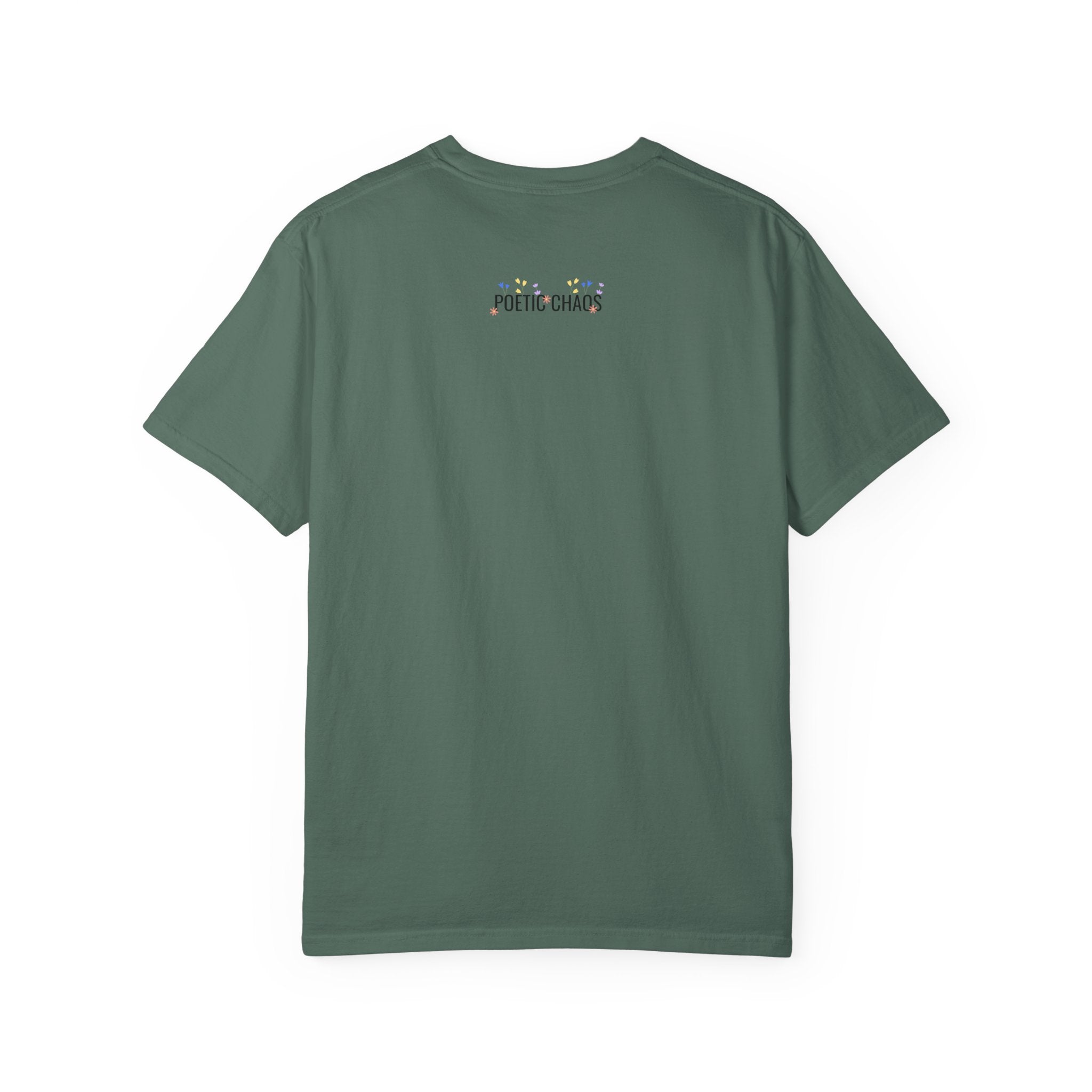 Poetic Chaos Logo T-Shirt — floral design