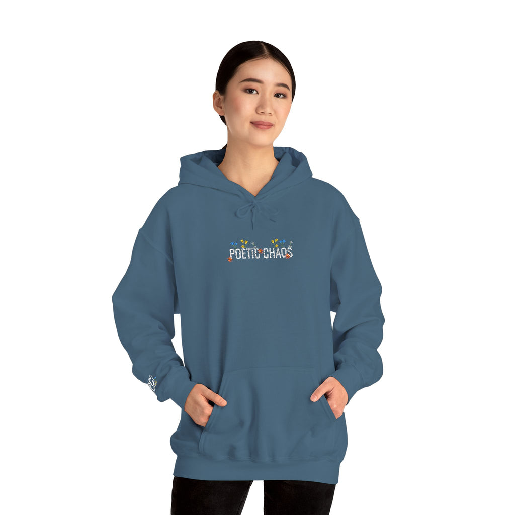 Poetic Chaos Embroided Floral Hoodie