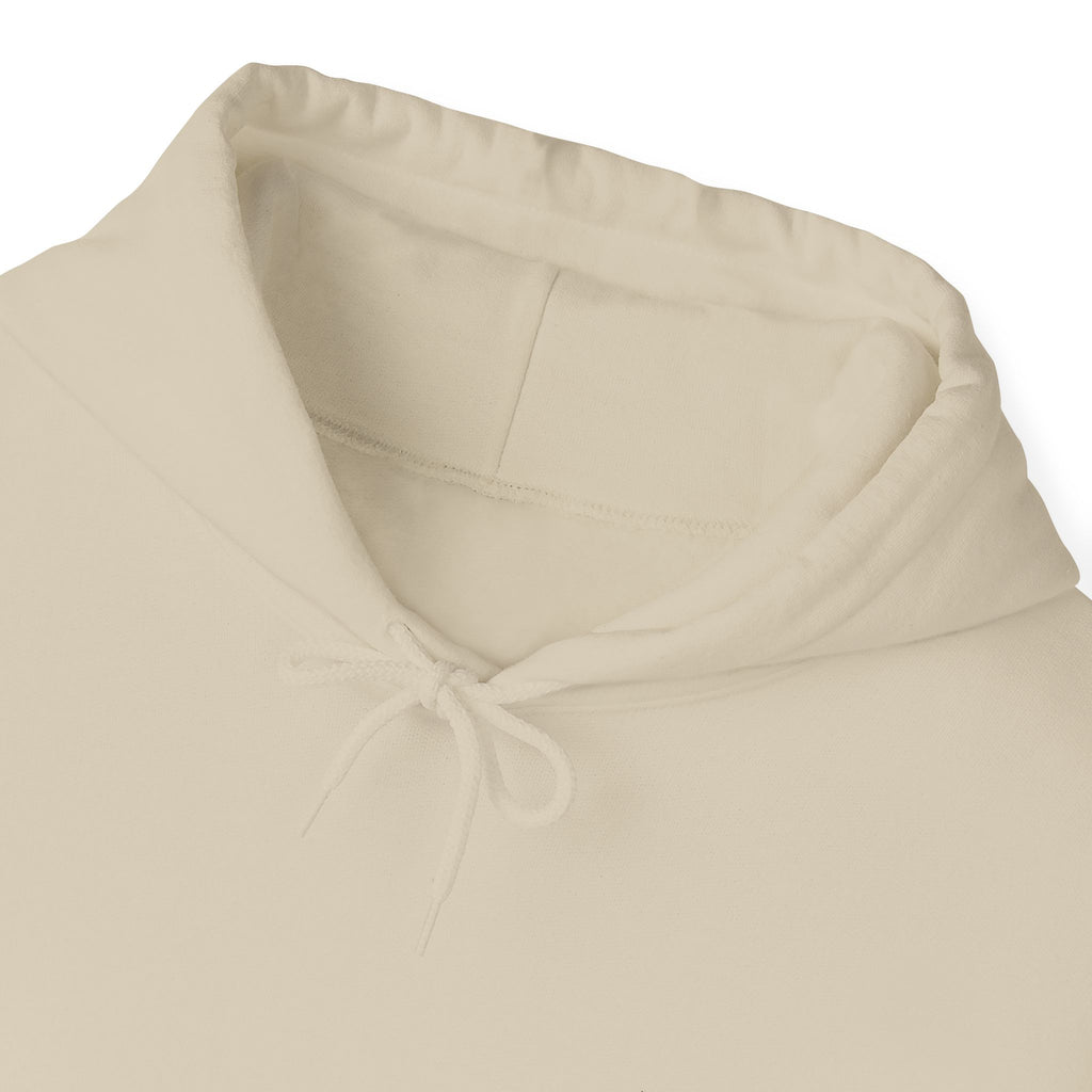 Poetic Chaos embroided white logo hoodie