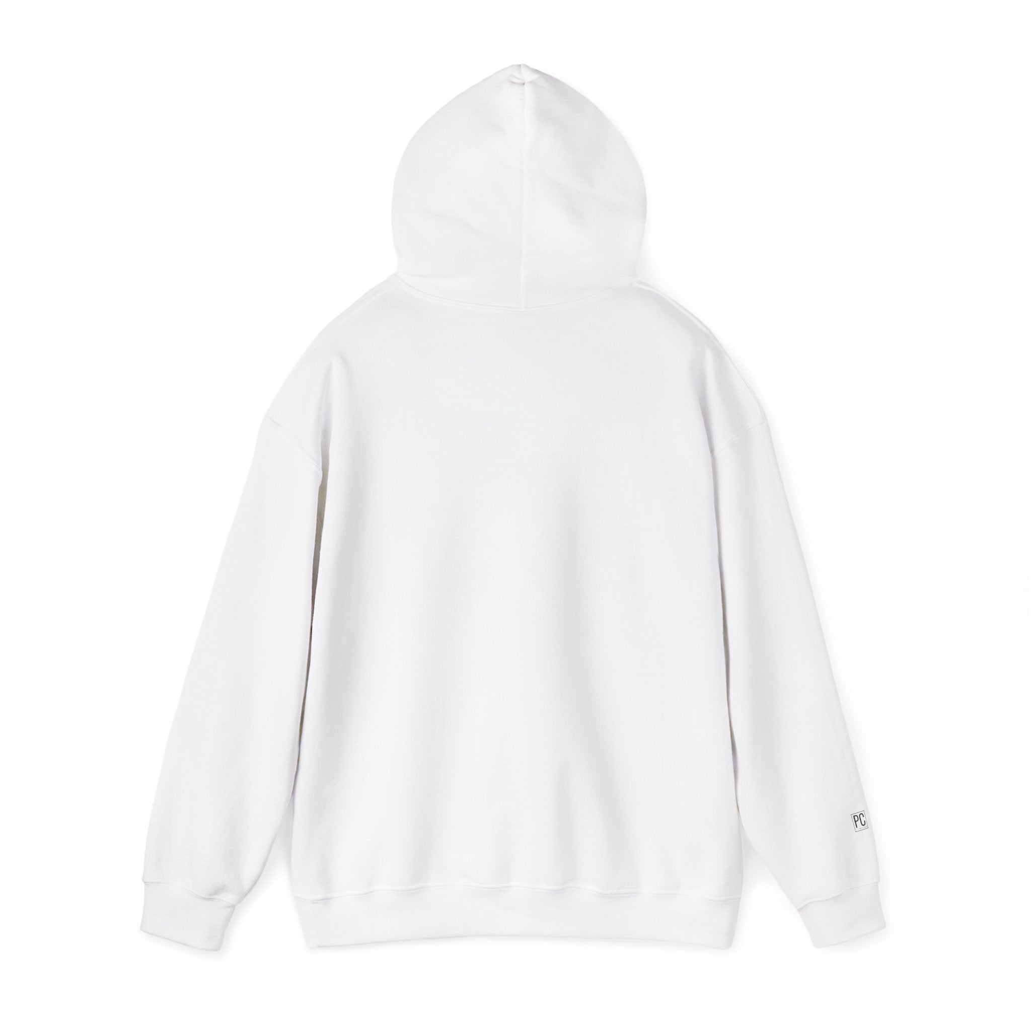 Poetic Chaos Minimalist Hoodie — Small Chest Text Pullover