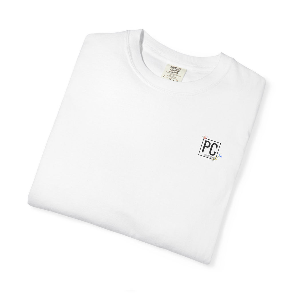 Poetic Chaos Logo T-Shirt — floral design