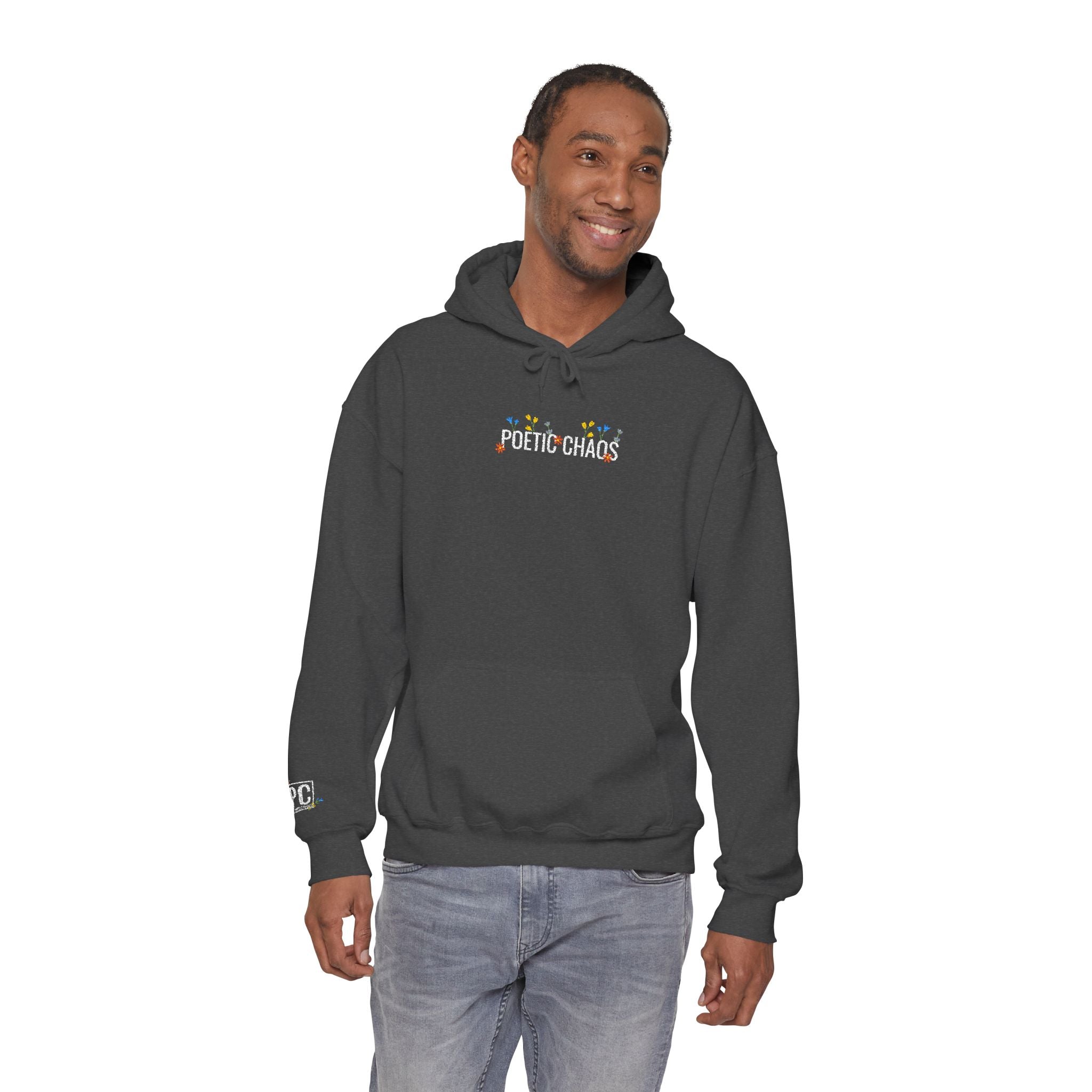 Poetic Chaos Embroided Floral Hoodie