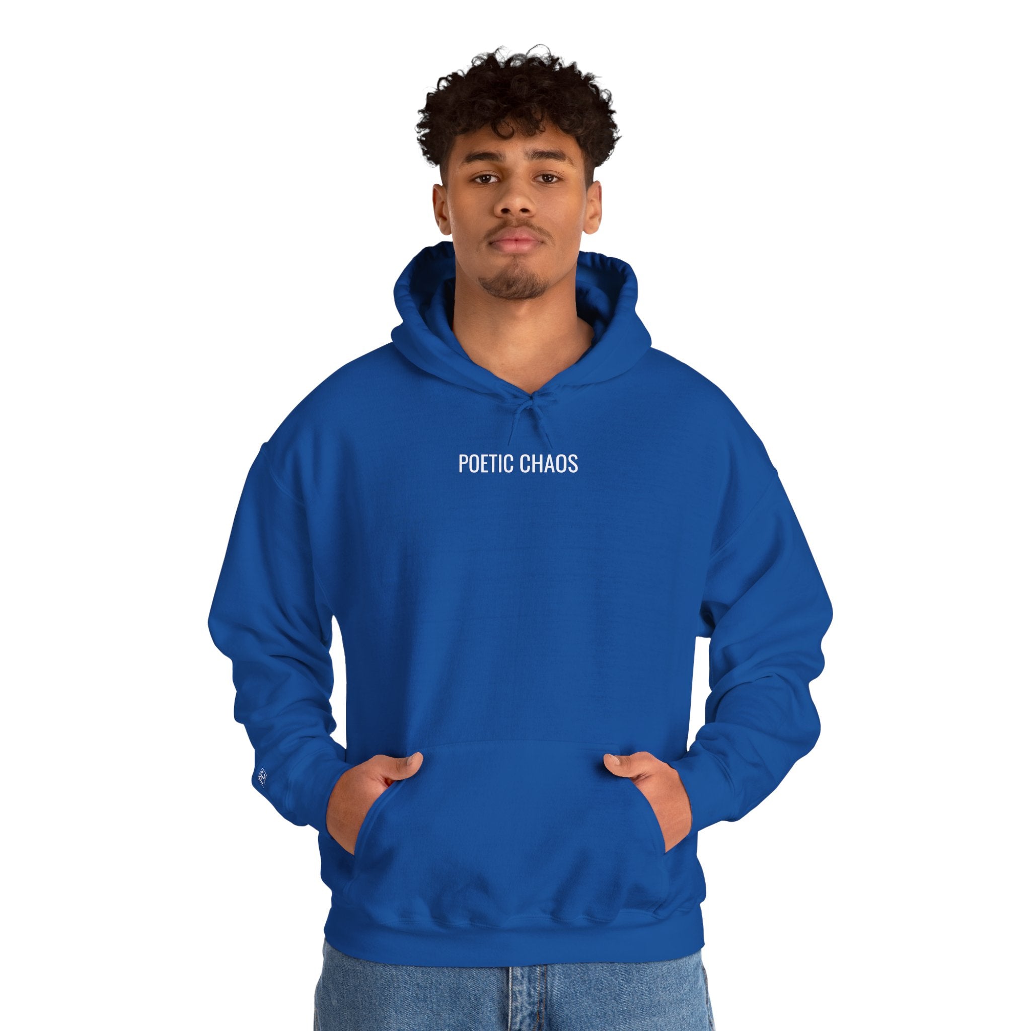 Poetic Chaos Hoodie — Minimal Black Streetwear Pullover white label