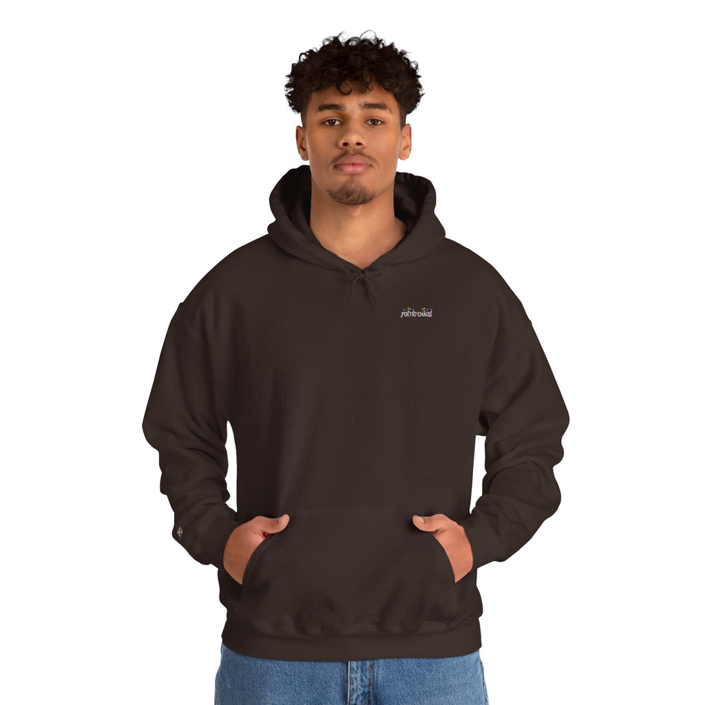 Poetic Chaos Pullover Hoodie Floral White Logo