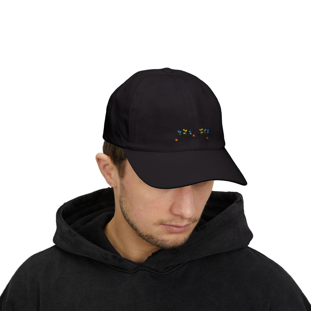 Dad Cap — "Poetic Chaos" Embroidered Floral Dad Hat