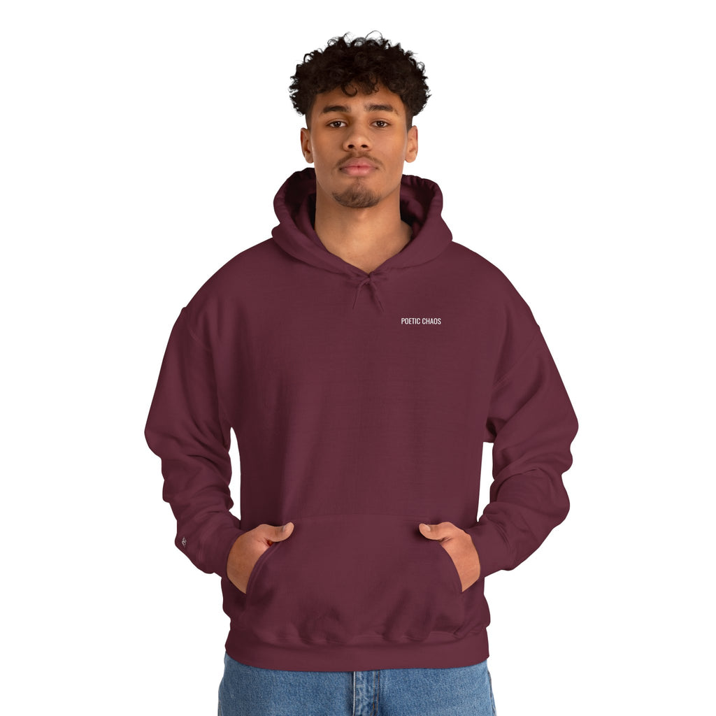 Poetic Chaos Hoodie –White label logo Cozy Streetwear Pullover