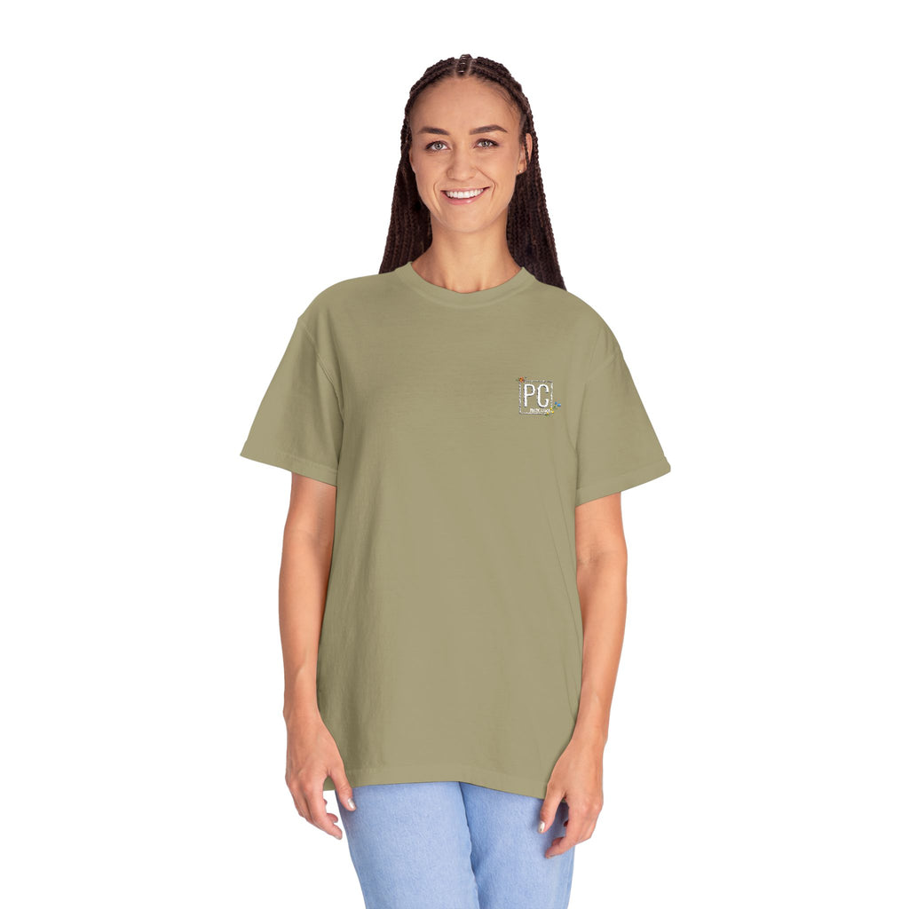Poetic Chaos embroided white floral logo