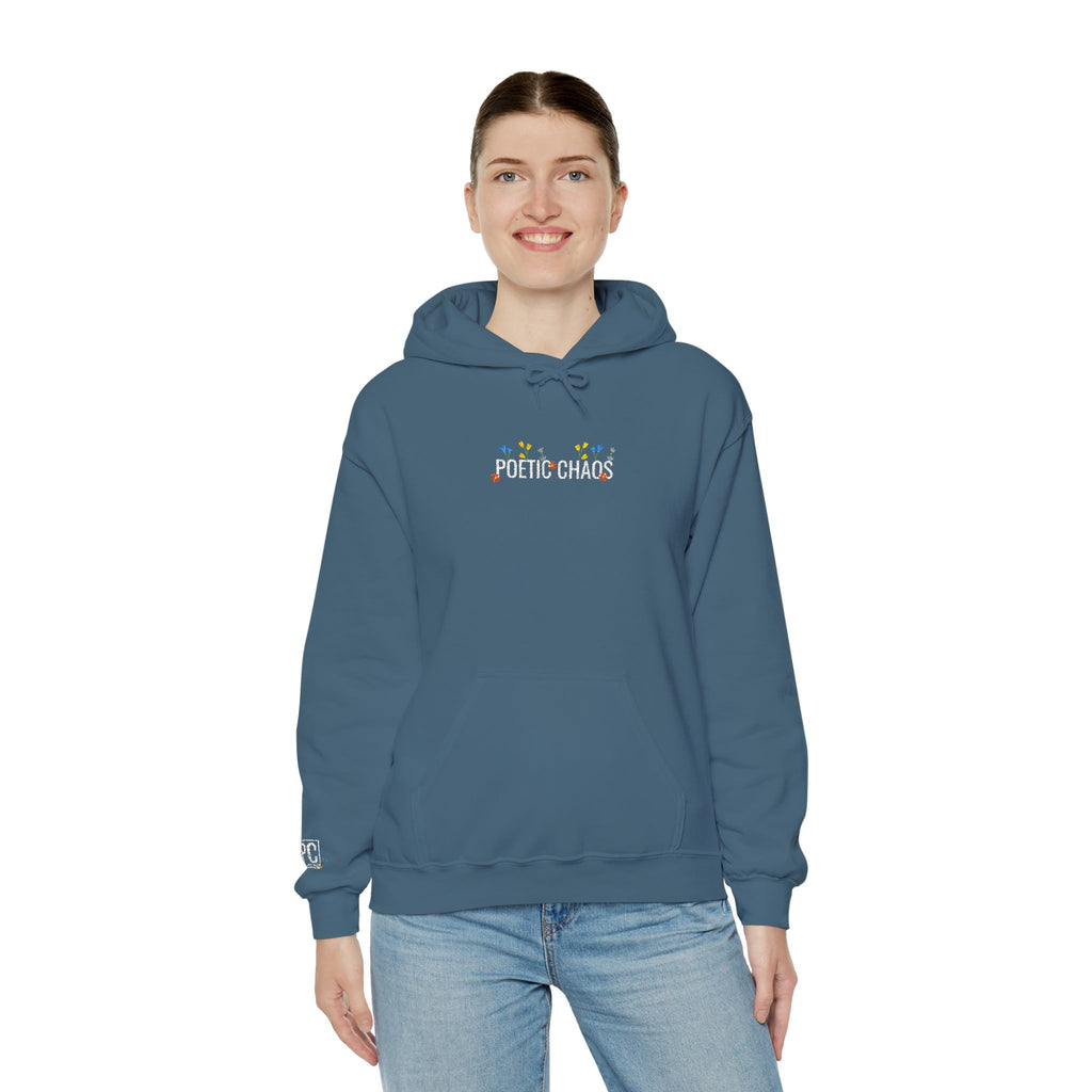 Poetic Chaos Embroided Floral Hoodie