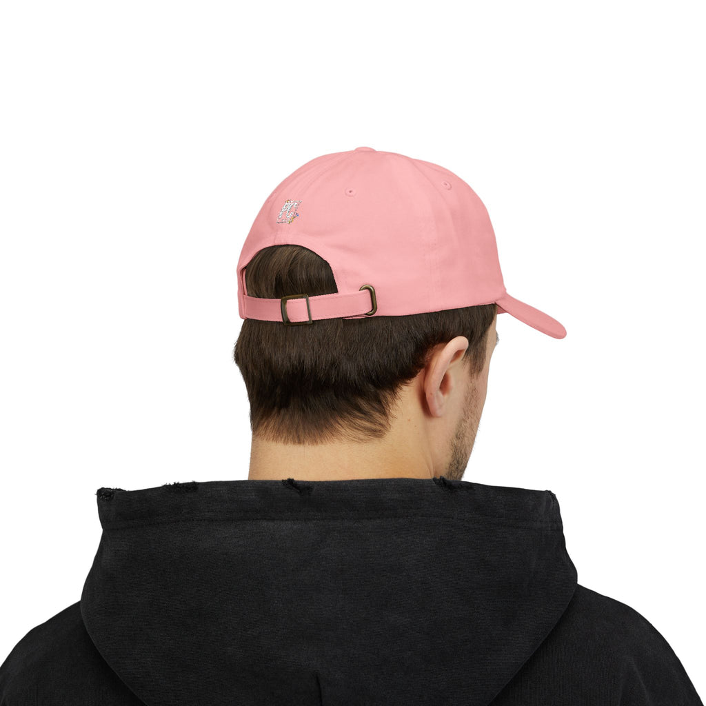 Poetic Chaos white floral logo dad cap-embroided