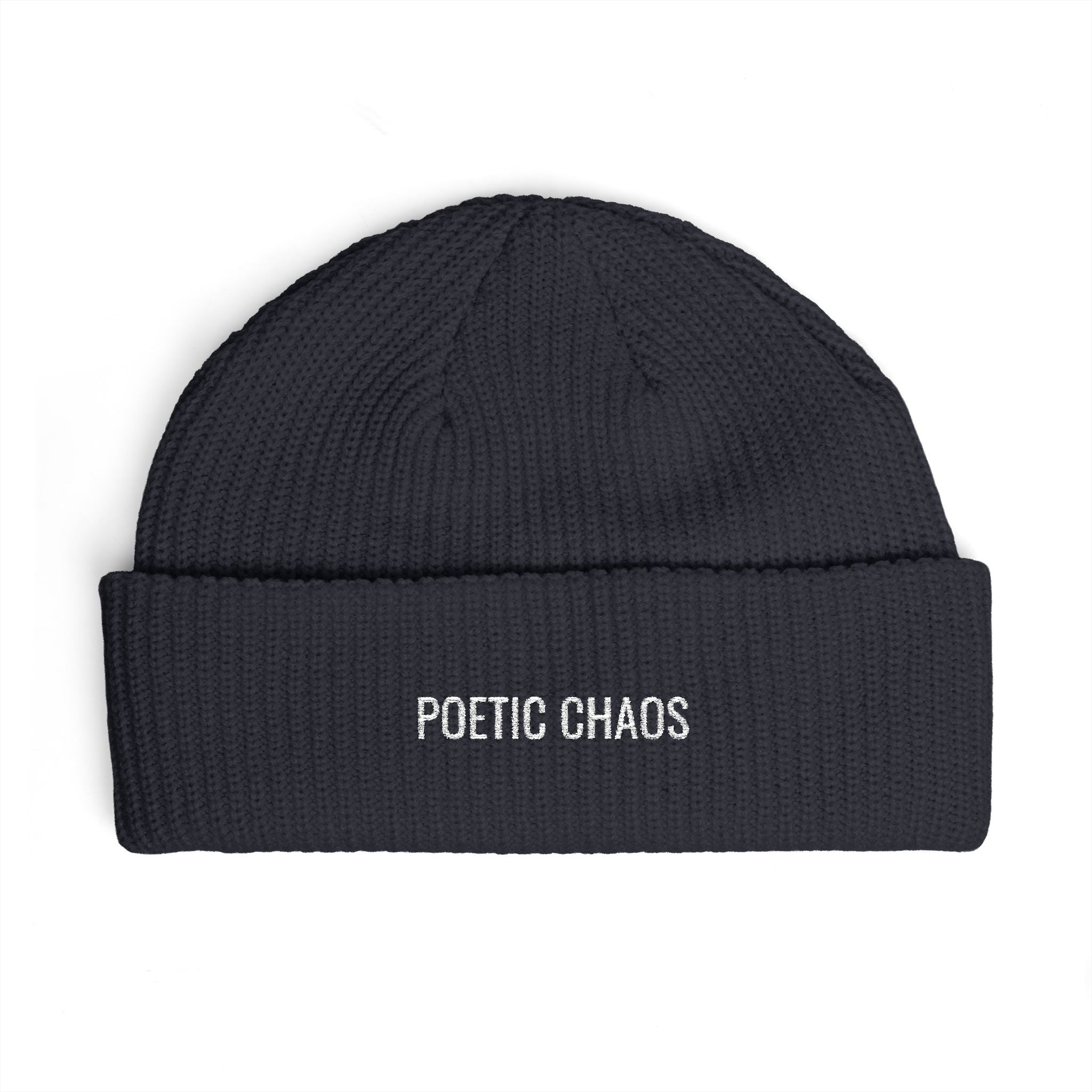 Poetic Chaos Cuff Beanie white label logo