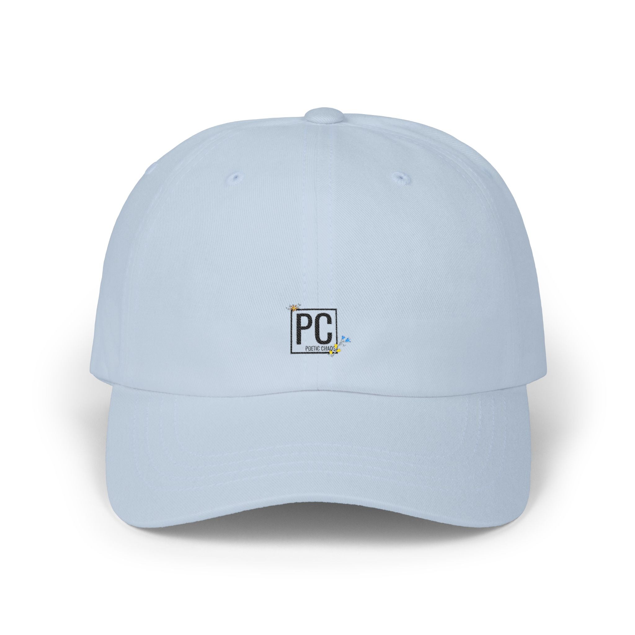Dad Cap — 'PC' floral Logo & "Poetic Chaos" Embroidered Casual Baseball Hat