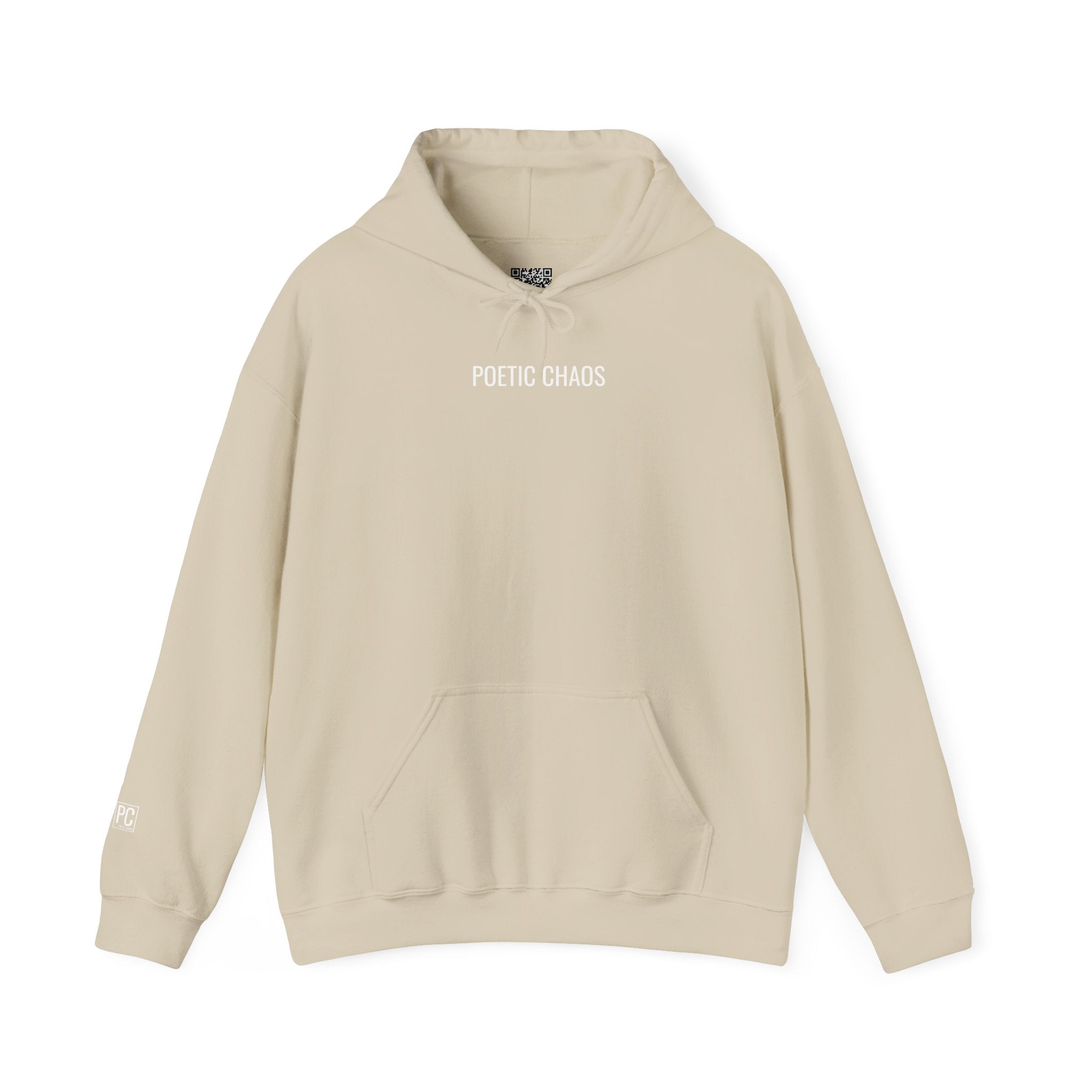 Poetic Chaos Hoodie — Minimal Black Streetwear Pullover white label
