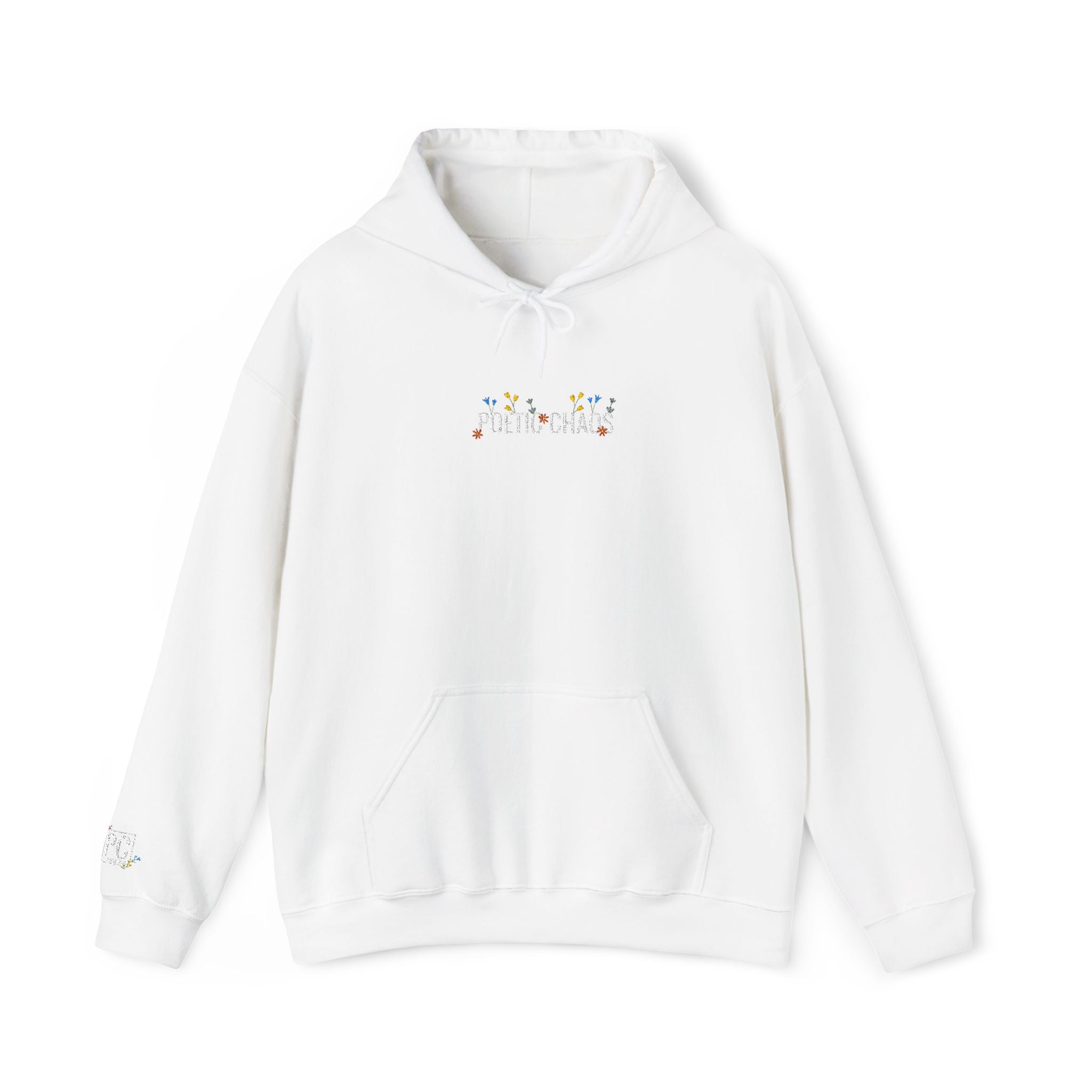 Poetic Chaos Embroided Floral Hoodie