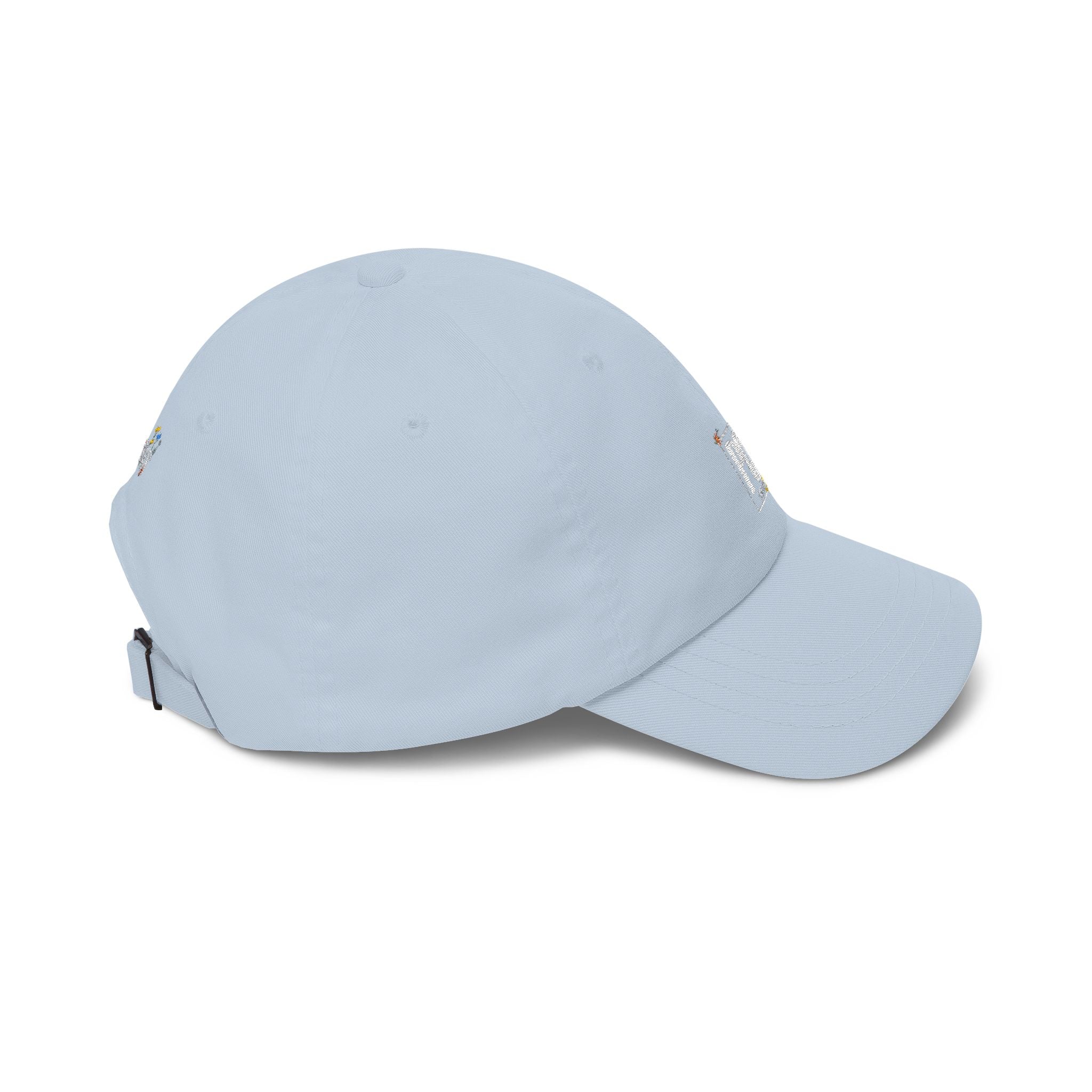 Poetic Chaos Dad Cap white Floral logo Embroidered Baseball Hat