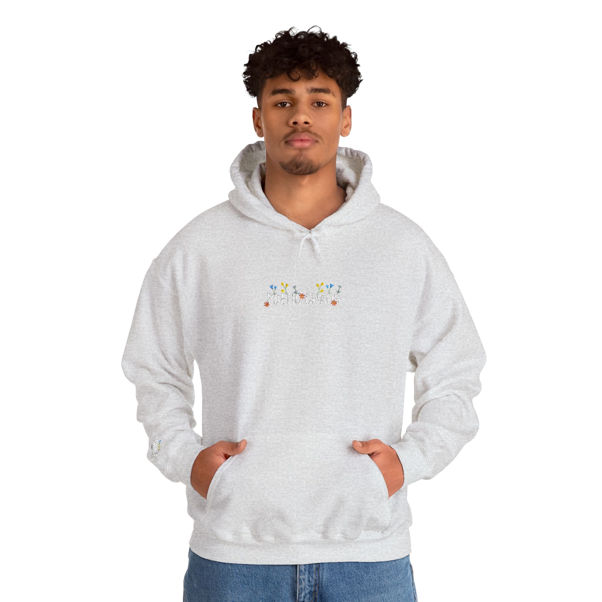 Poetic Chaos Embroided Floral Hoodie