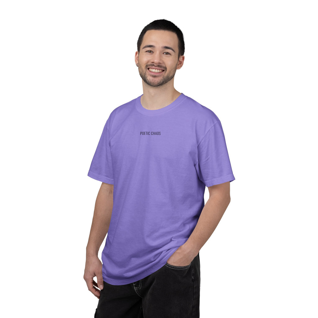 Poetic Chaos T-Shirt — Minimal Text Graphic Tee ("Poetic Chaos")