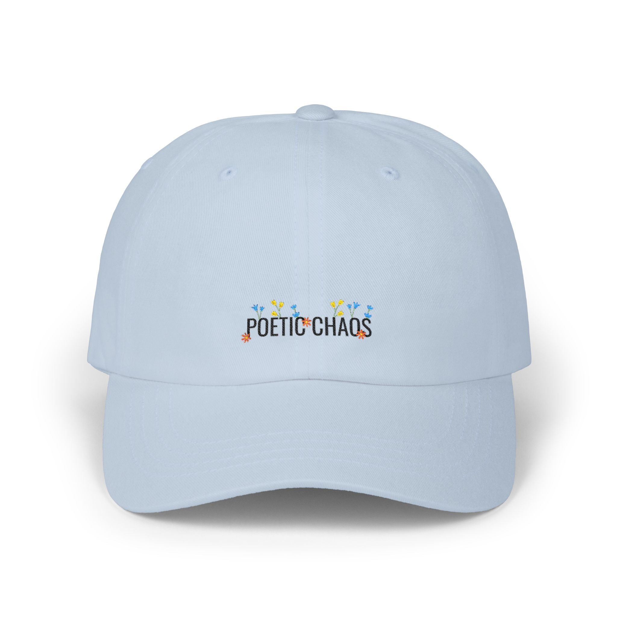 Dad Cap — "Poetic Chaos" Embroidered Floral Dad Hat