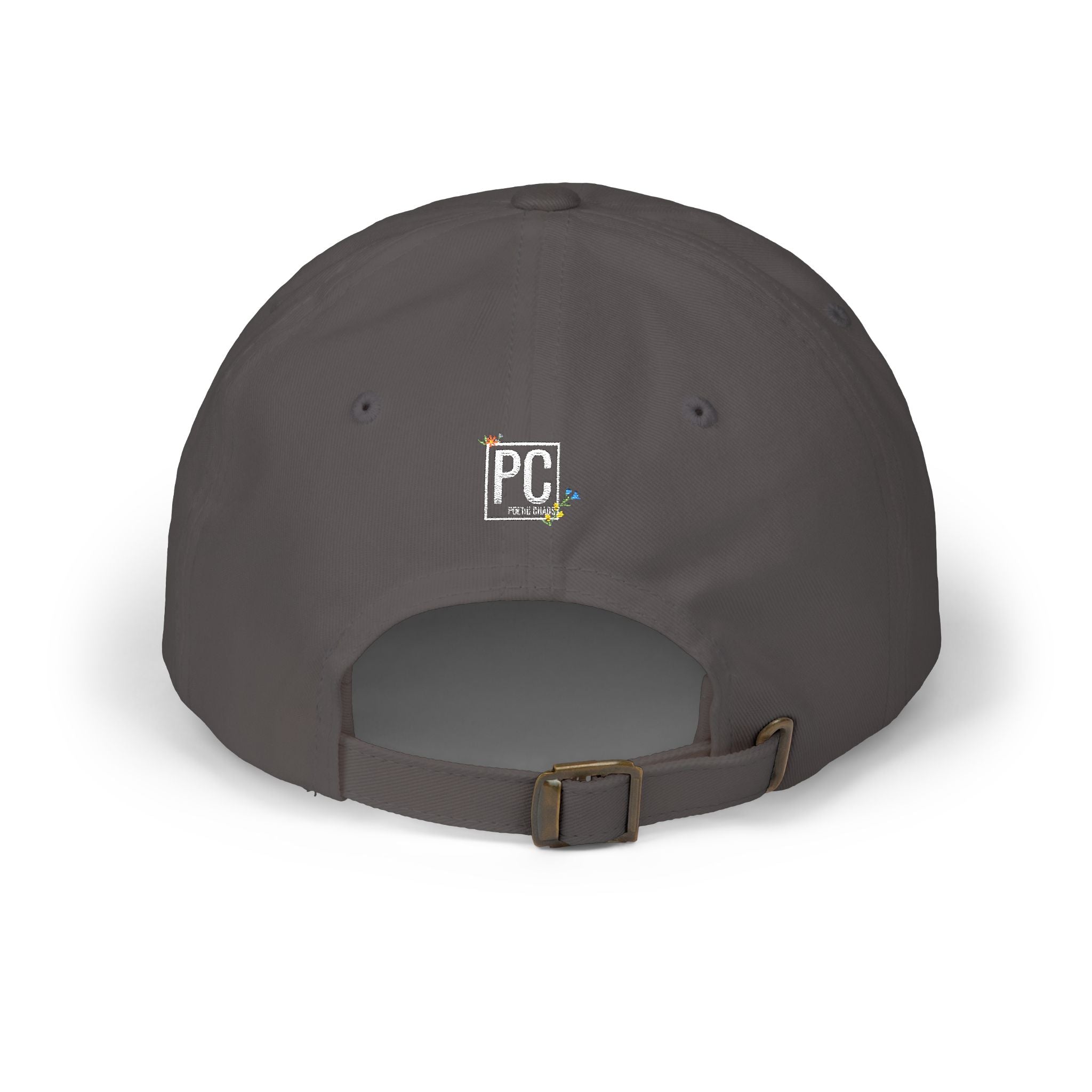 Poetic Chaos white floral logo dad cap-embroided