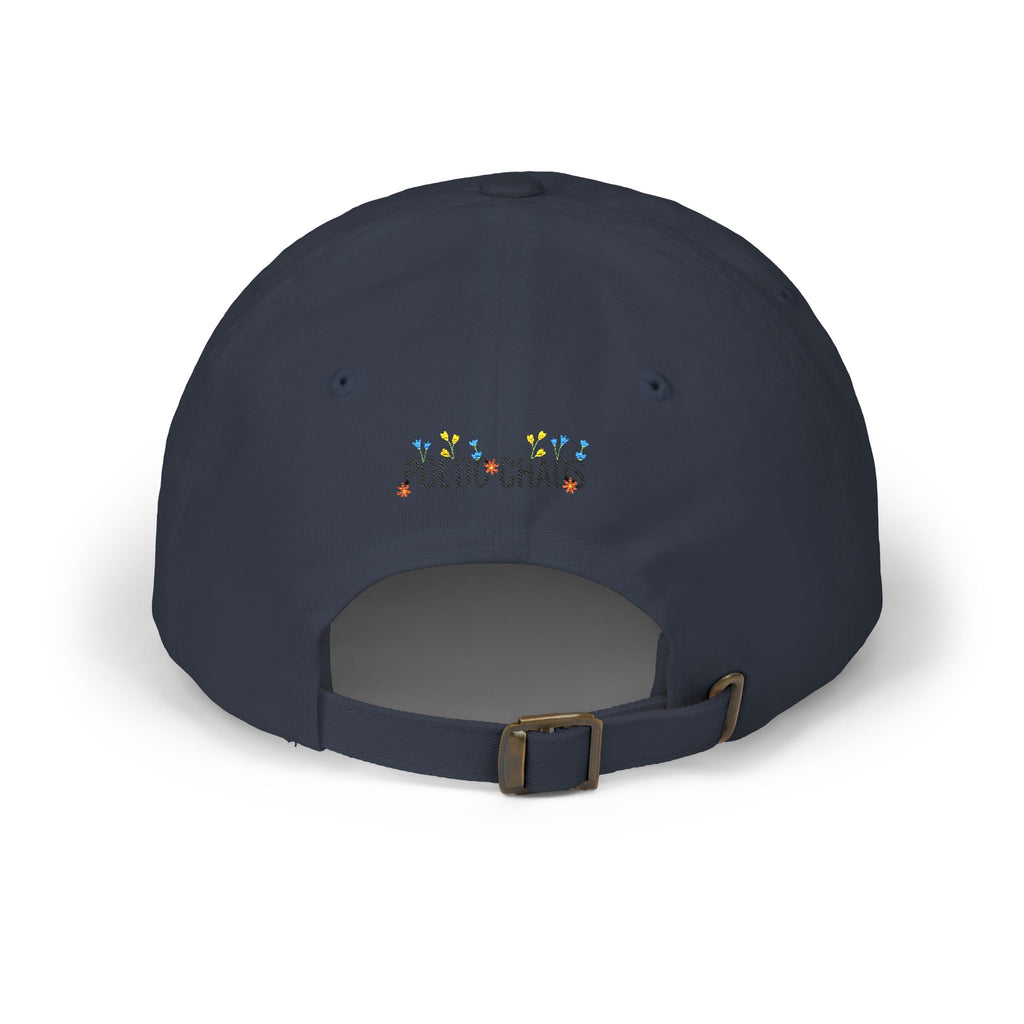 Dad Cap — 'PC' floral Logo & "Poetic Chaos" Embroidered Casual Baseball Hat