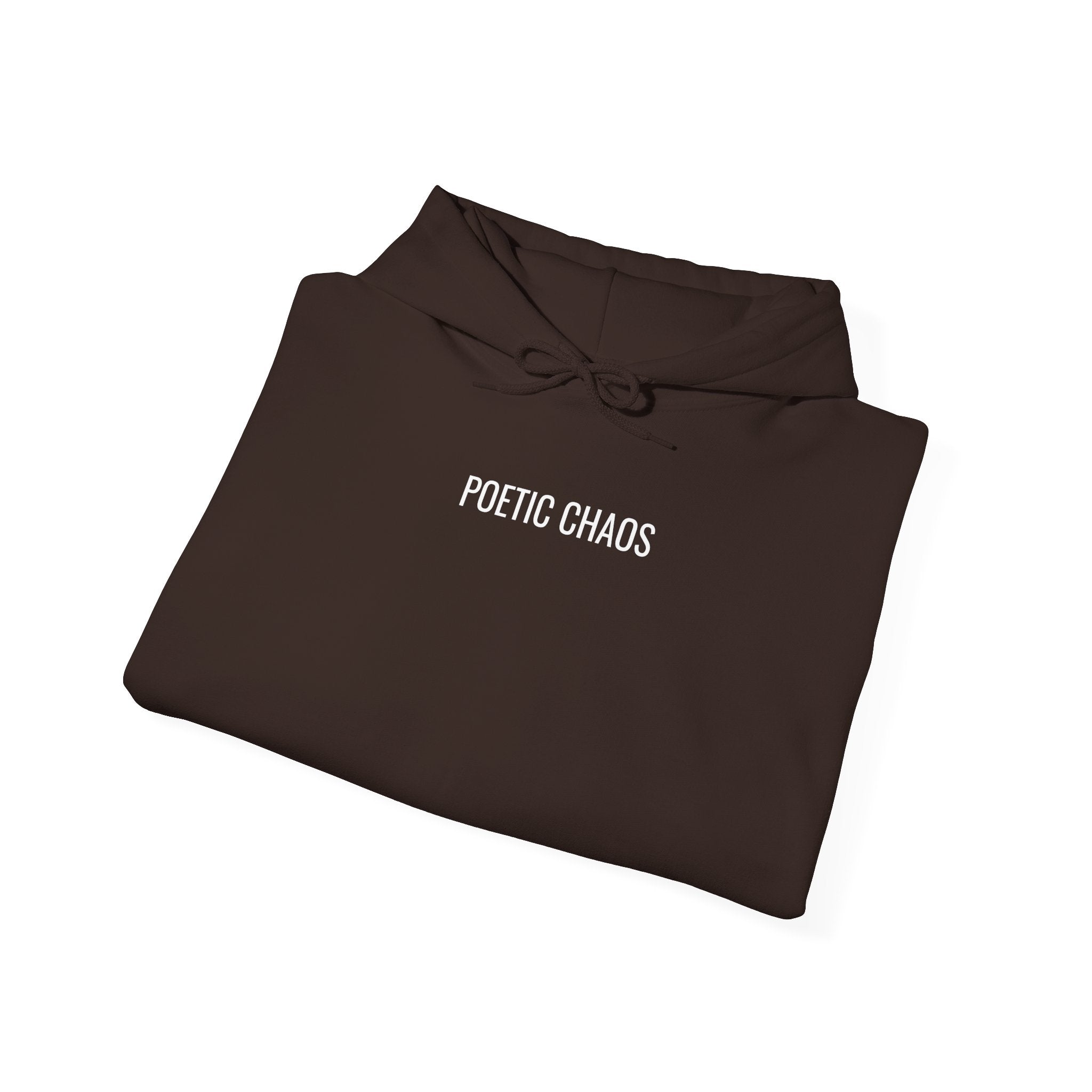 Poetic Chaos Hoodie — Minimal Black Streetwear Pullover white label