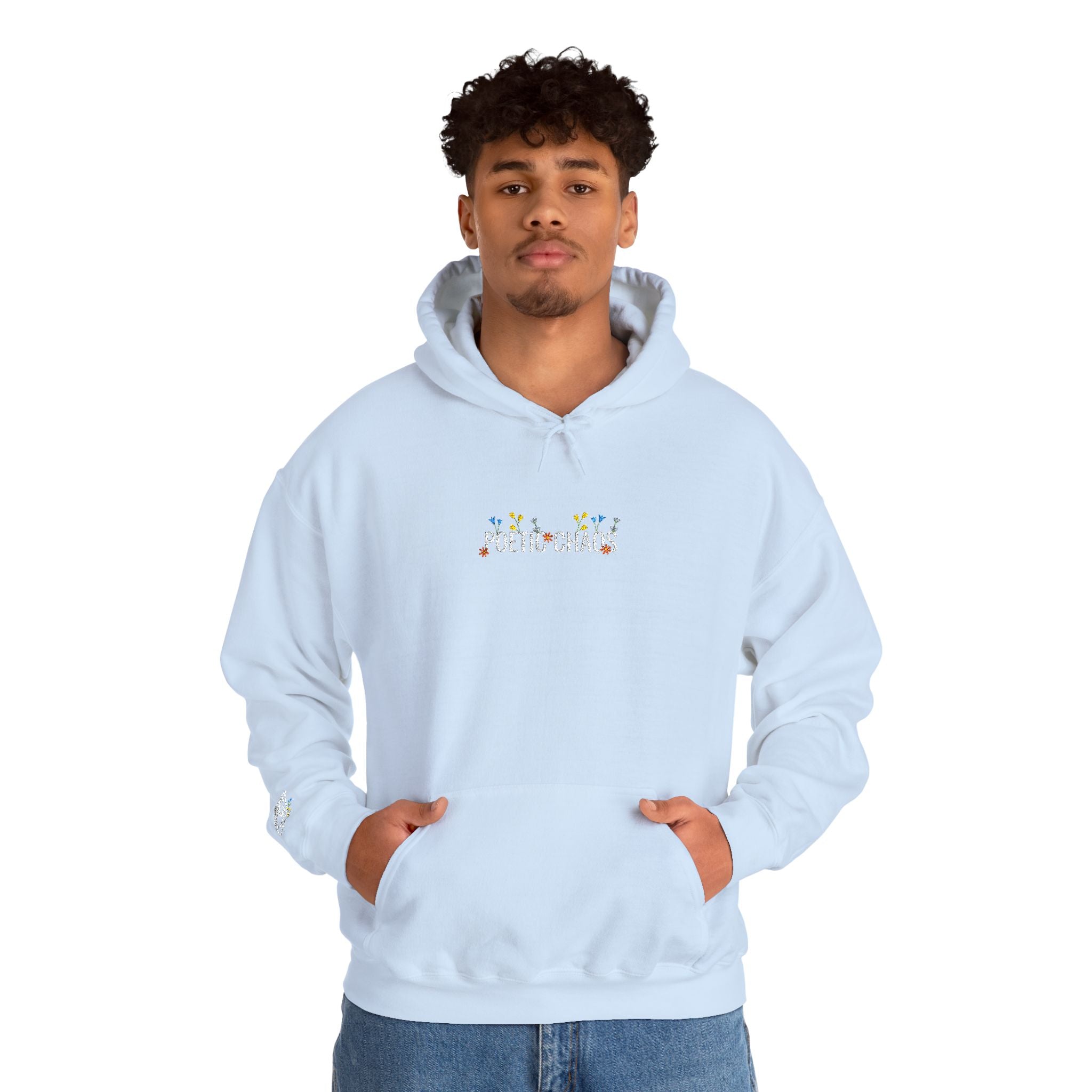 Poetic Chaos Embroided Floral Hoodie