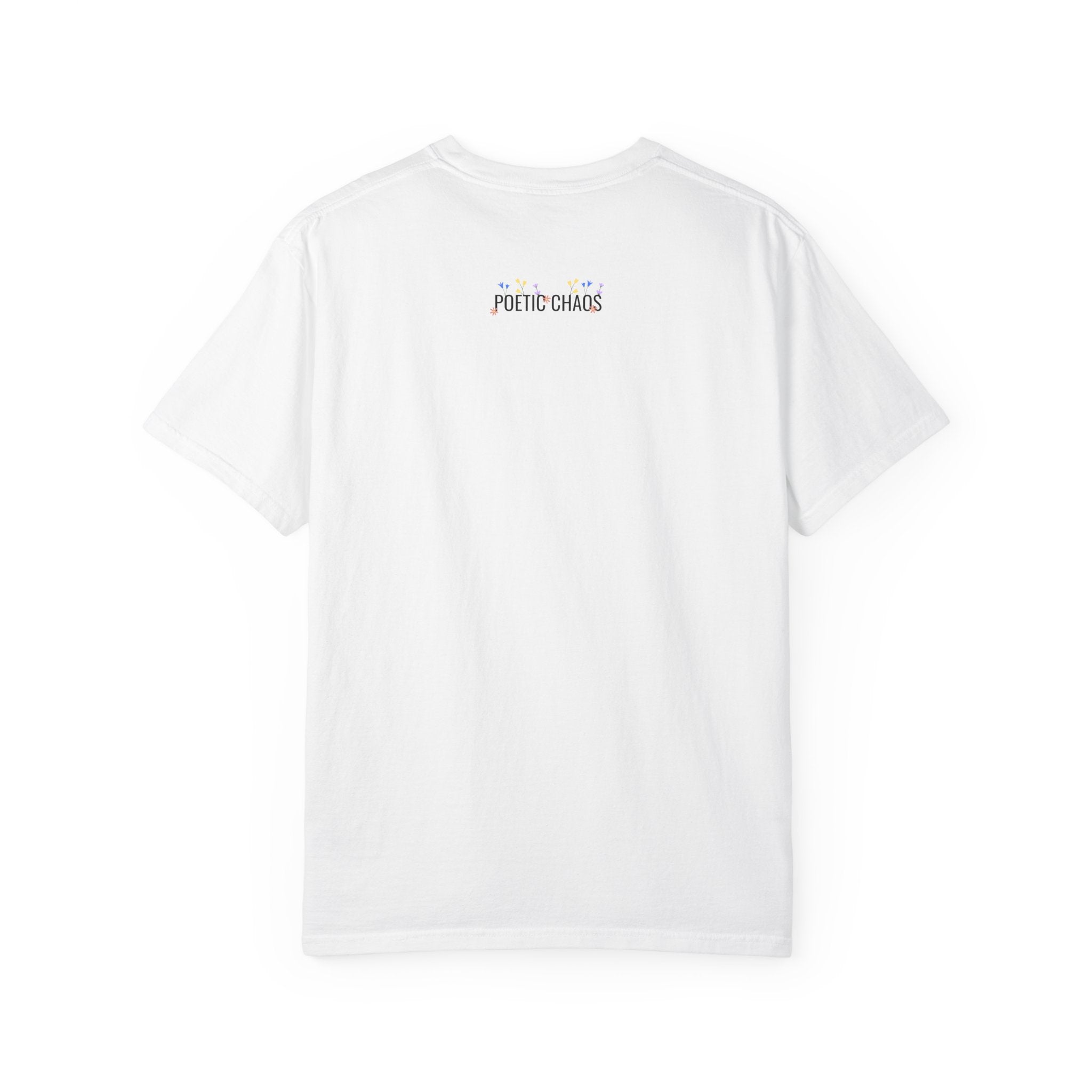 Poetic Chaos Logo T-Shirt — floral design