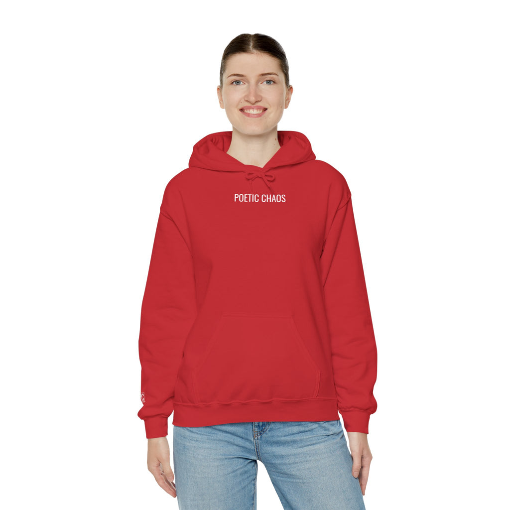 Poetic Chaos Hoodie — Minimal Black Streetwear Pullover white label