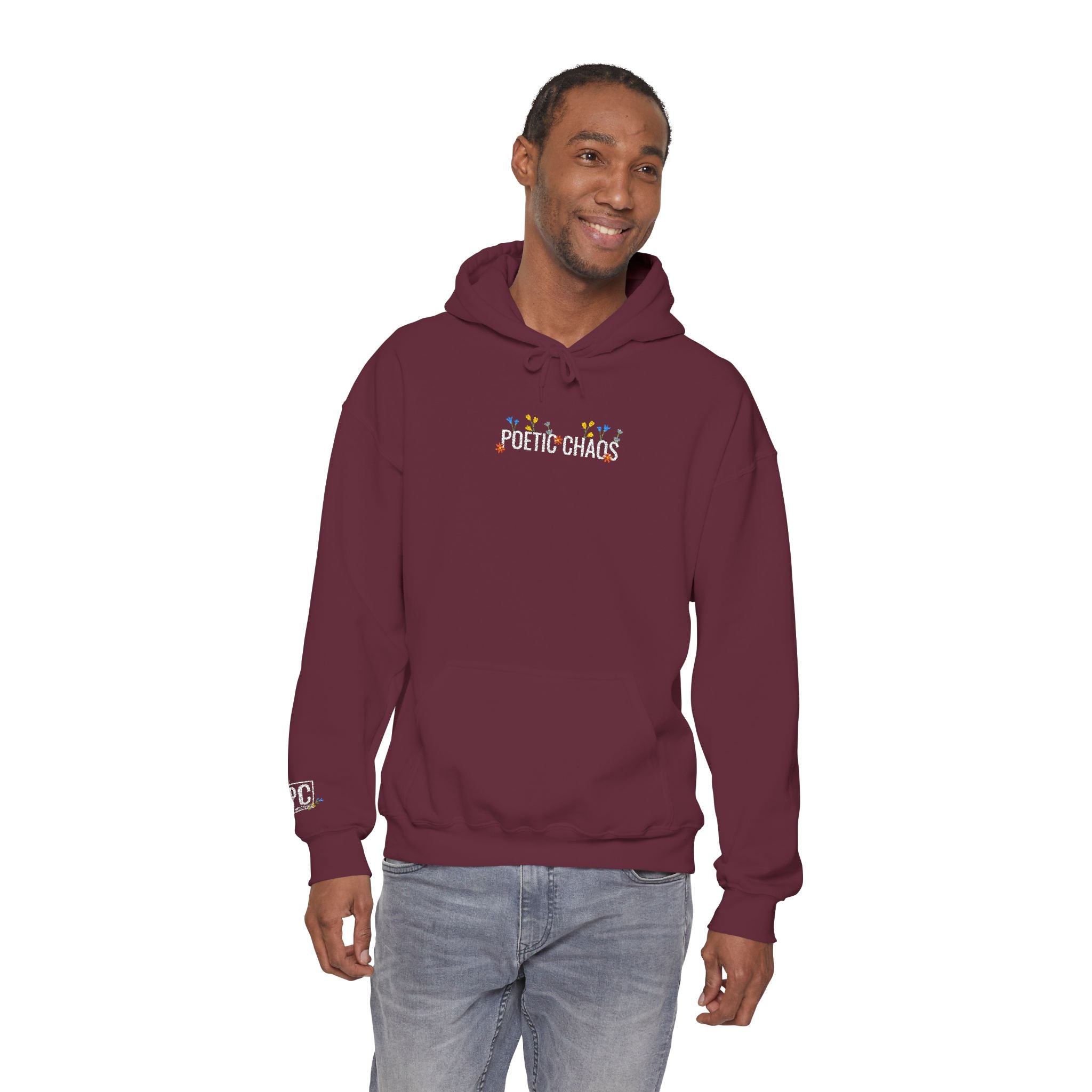 Poetic Chaos Embroided Floral Hoodie