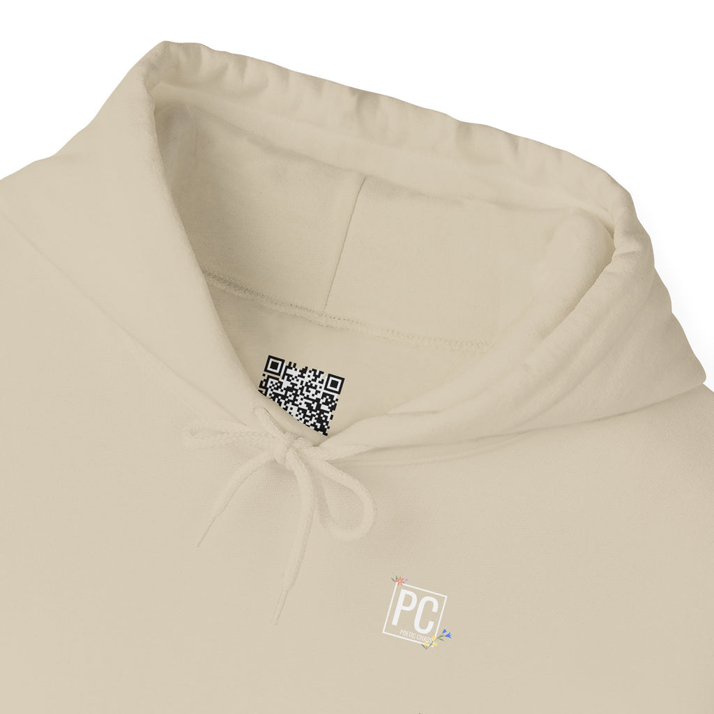 Poetic Chaos Sleeve Hoodie – Minimal white floral Logo Pullover