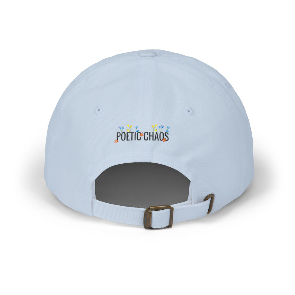 Dad Cap — 'PC' floral Logo & "Poetic Chaos" Embroidered Casual Baseball Hat
