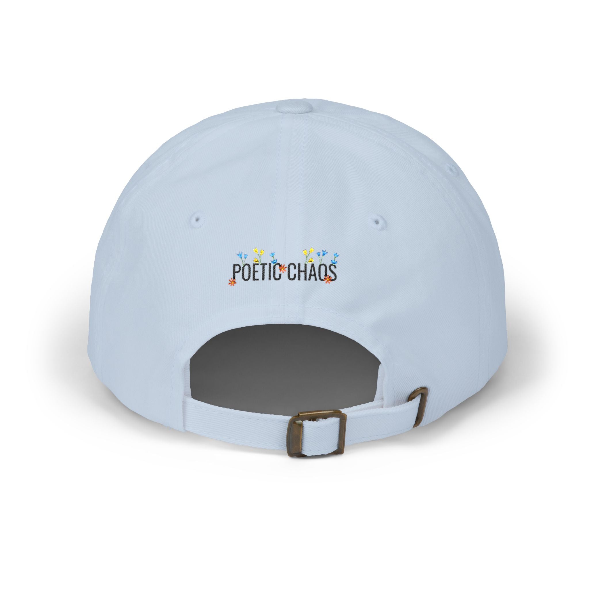 Dad Cap — 'PC' floral Logo & "Poetic Chaos" Embroidered Casual Baseball Hat