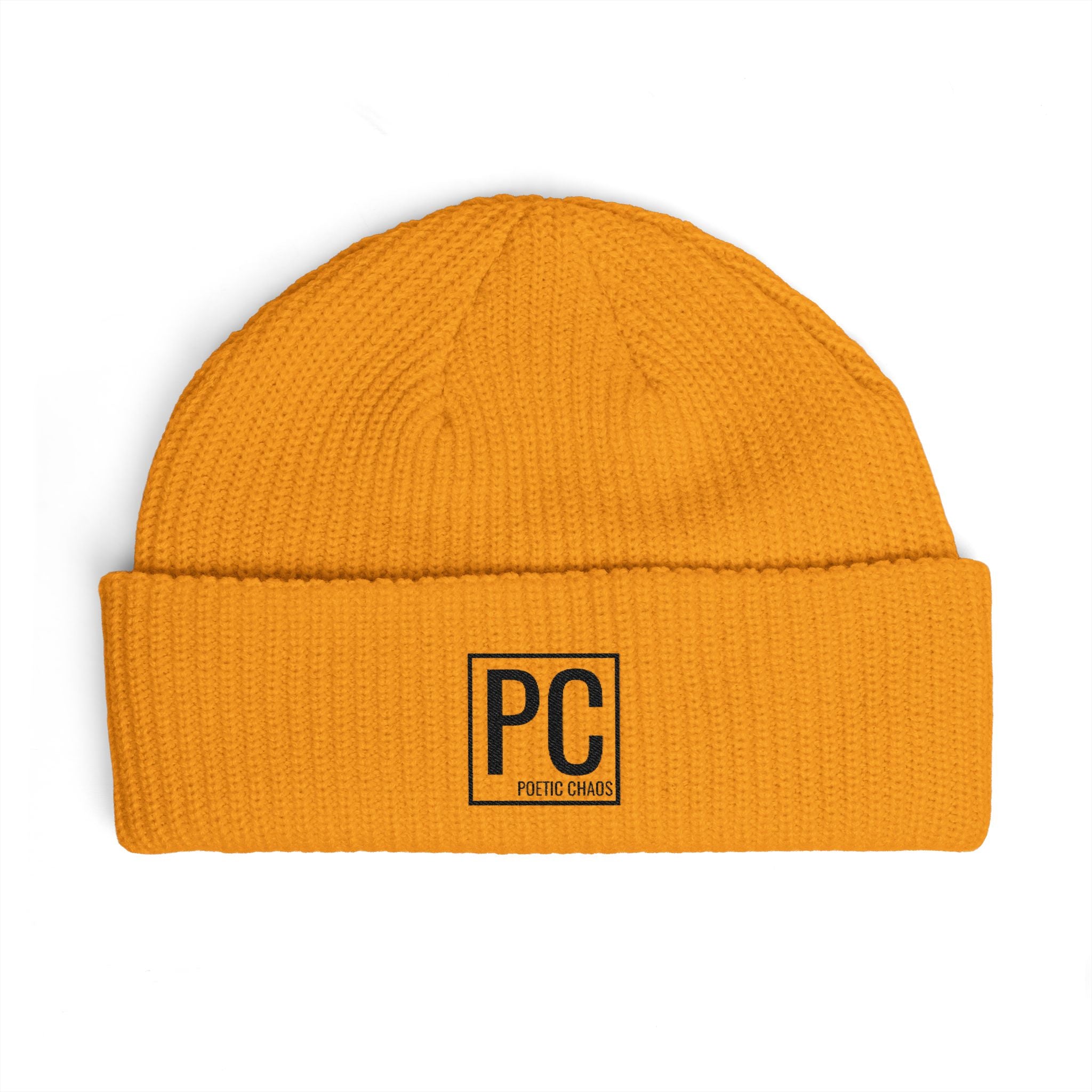 PC Logo Cuff Beanie — Knit Winter Hat with Embroidered Patch