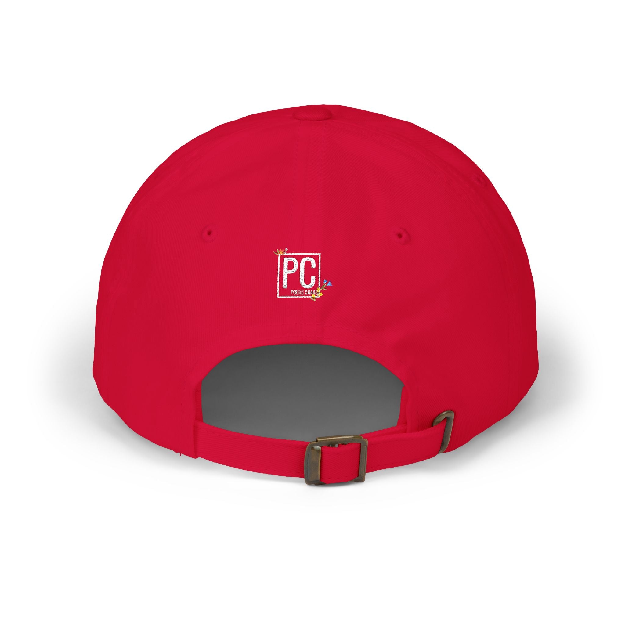 Poetic Chaos white floral logo dad cap-embroided