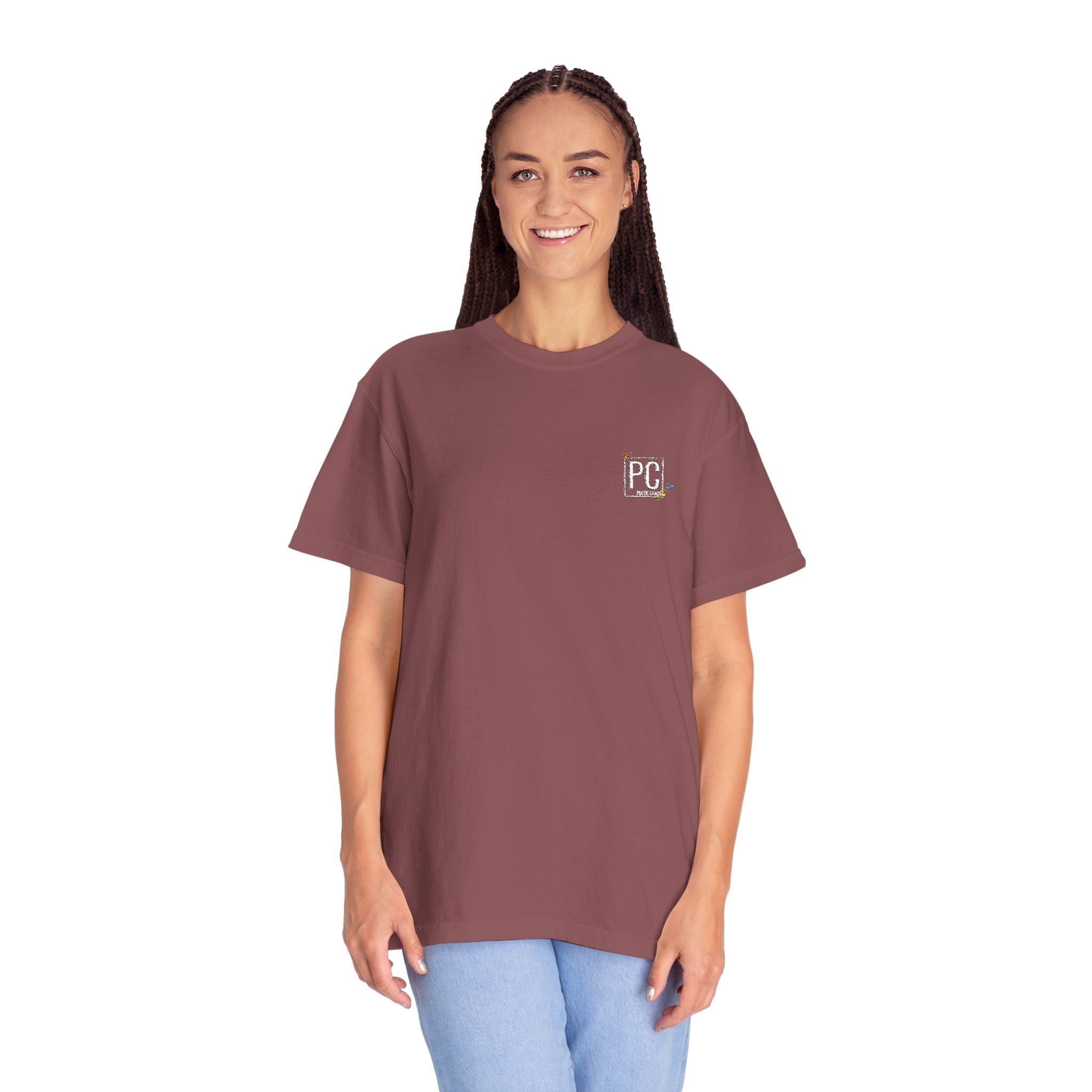 Poetic Chaos embroided white floral logo
