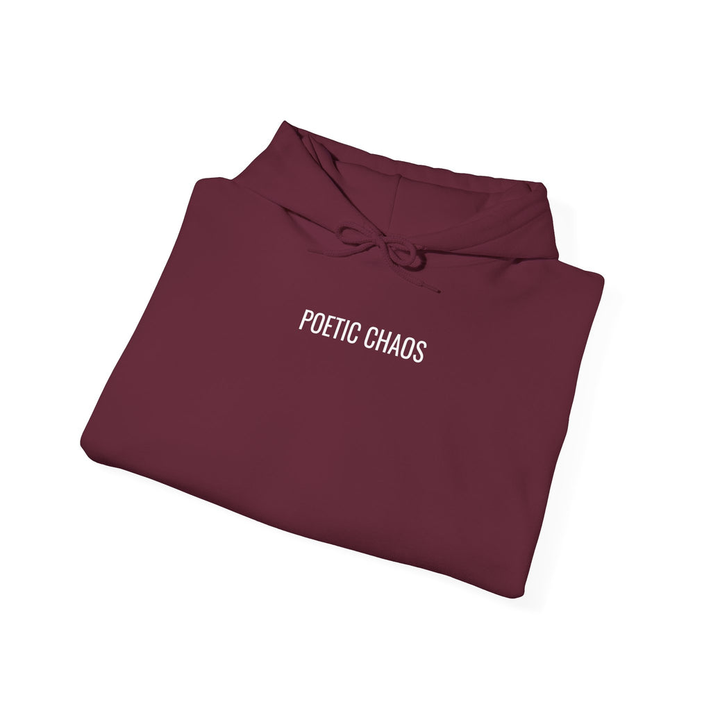 Poetic Chaos Hoodie — Minimal Black Streetwear Pullover white label