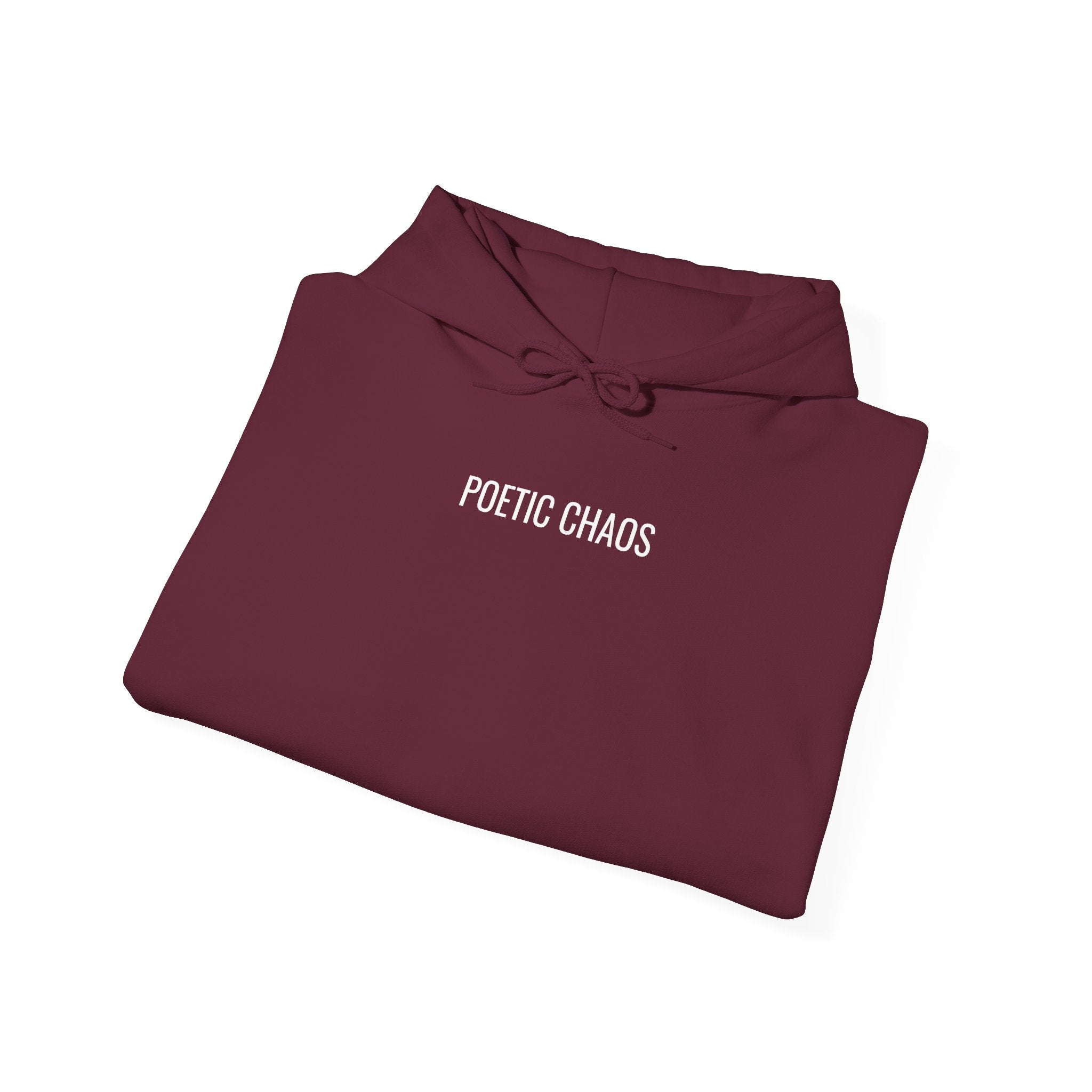 Poetic Chaos Hoodie — Minimal Black Streetwear Pullover white label