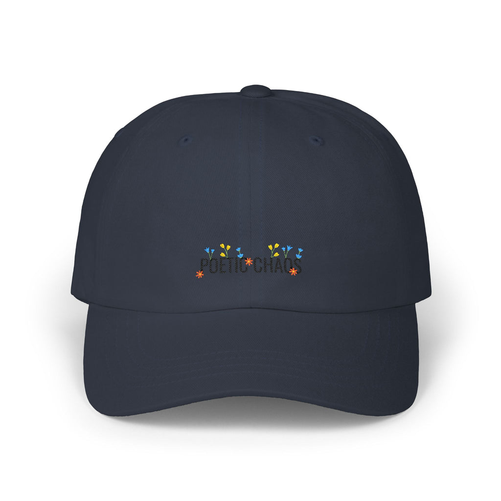 Dad Cap — "Poetic Chaos" Embroidered Floral Dad Hat