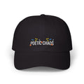 Poetic Chaos white floral logo dad cap-embroided