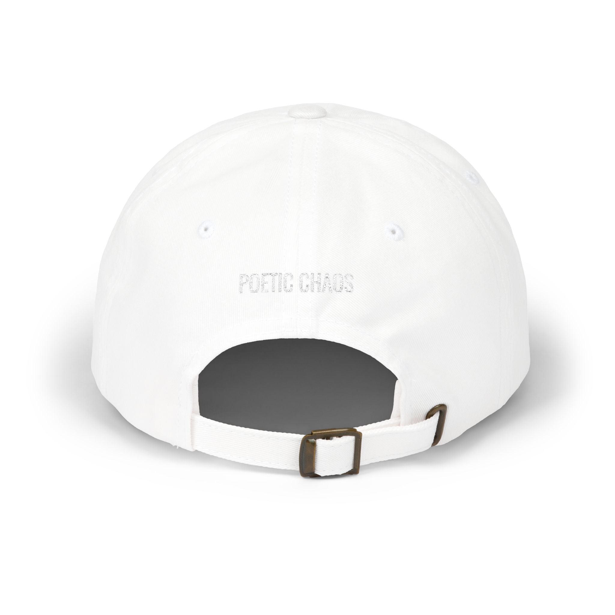 Poetic Chaos white label logo Dad Cap — Minimal Classic Embroidered Hat