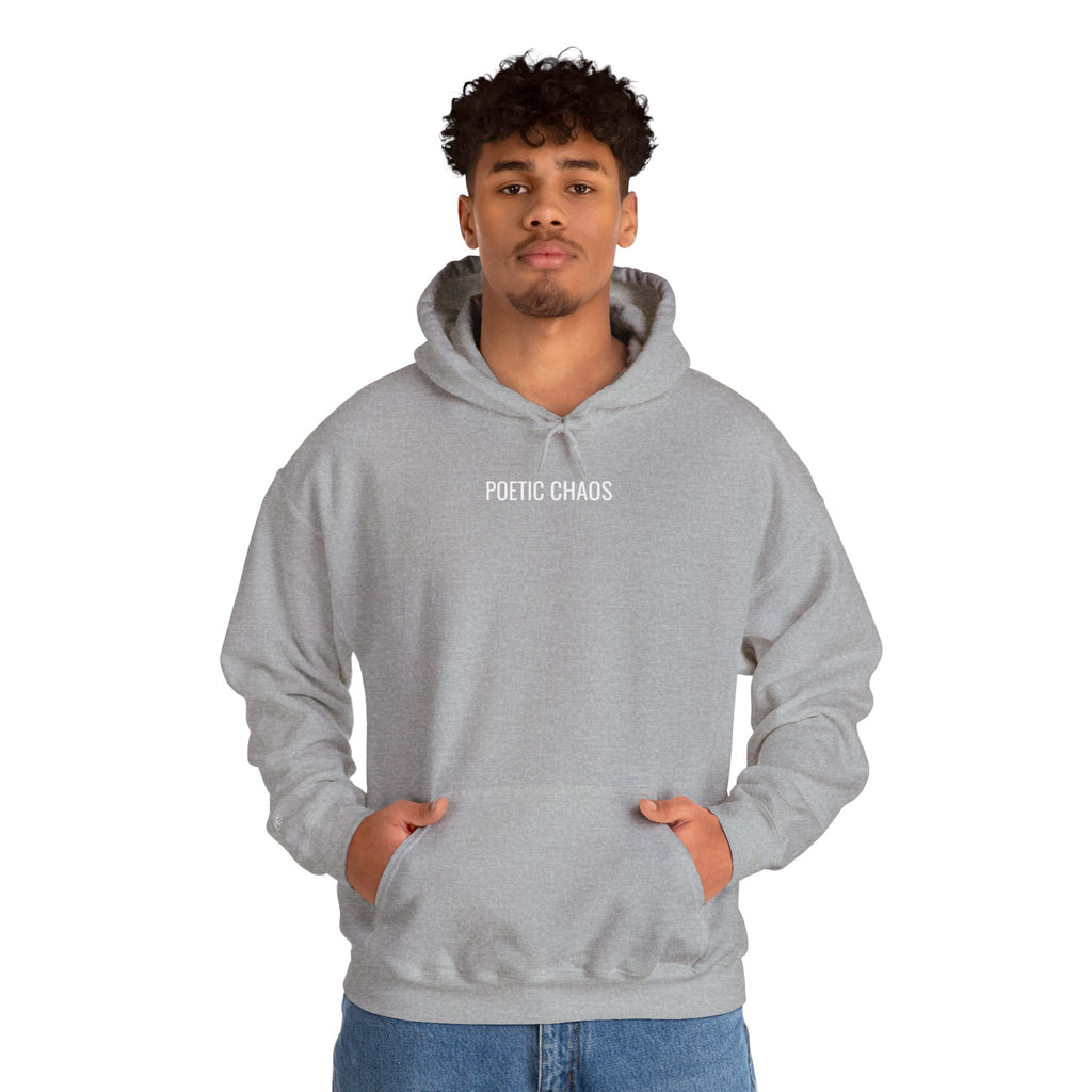 Poetic Chaos Hoodie — Minimal Black Streetwear Pullover white label
