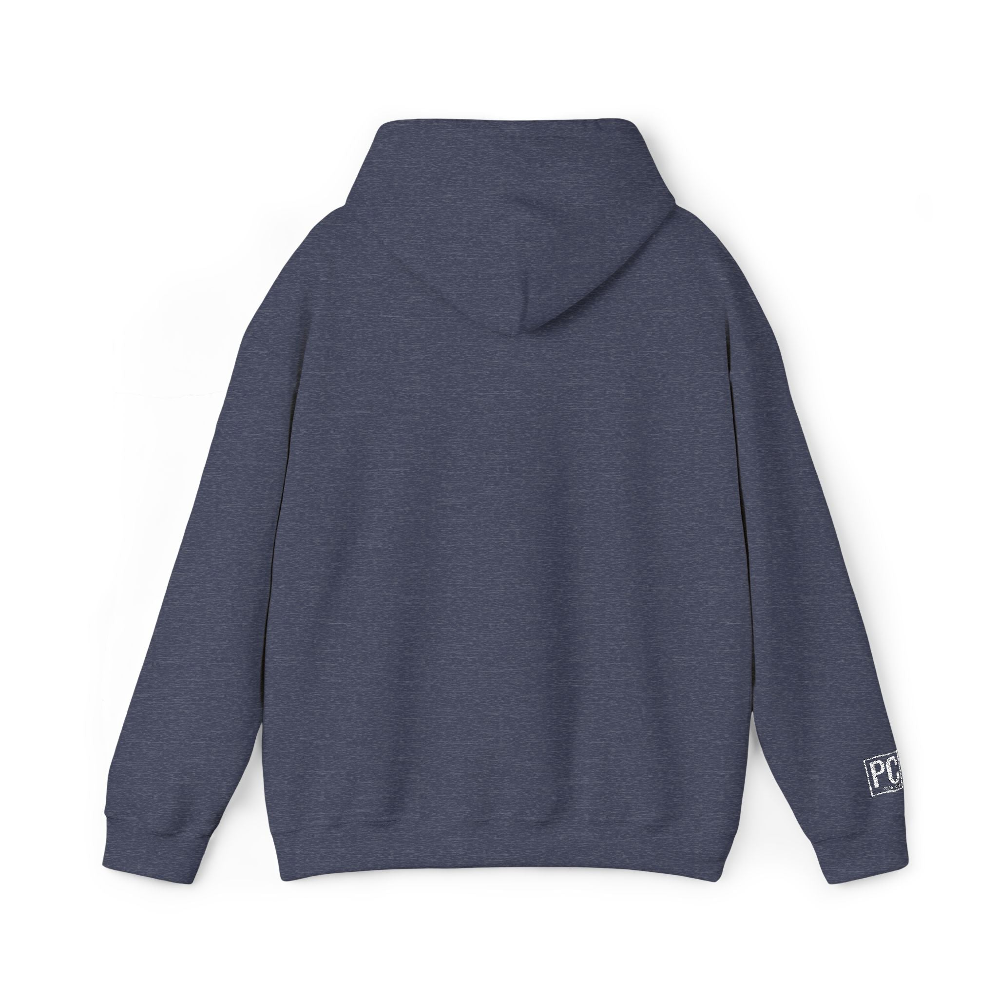 Poetic Chaos embroided white logo hoodie
