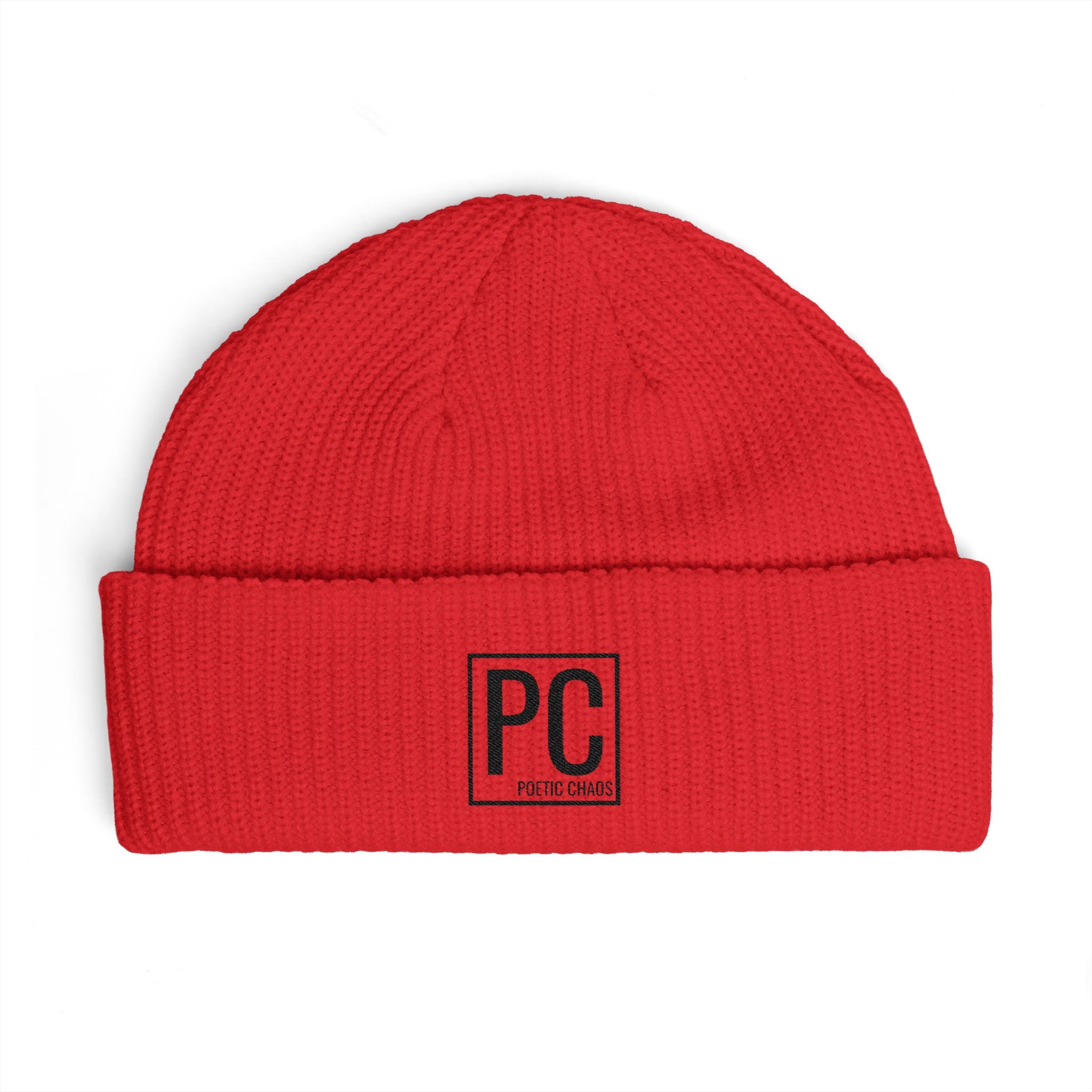 PC Logo Cuff Beanie — Knit Winter Hat with Embroidered Patch