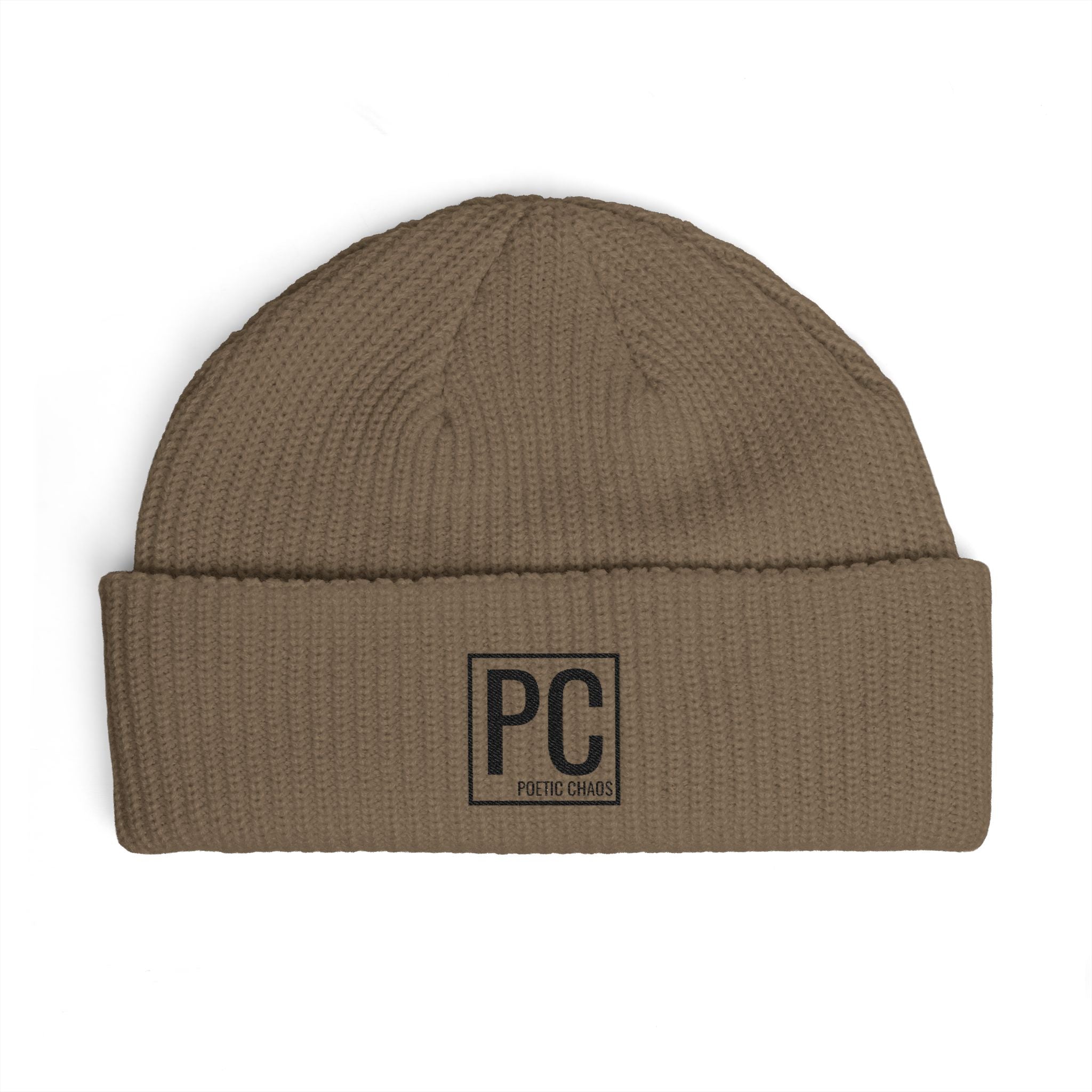 PC Logo Cuff Beanie — Knit Winter Hat with Embroidered Patch