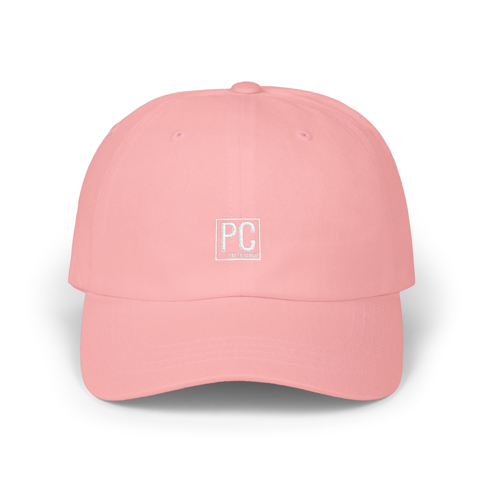 Poetic Chaos white label logo Dad Cap — Minimal Classic Embroidered Hat