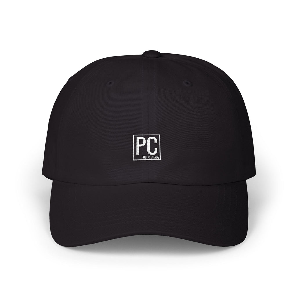 Poetic Chaos white label logo Dad Cap — Minimal Classic Embroidered Hat