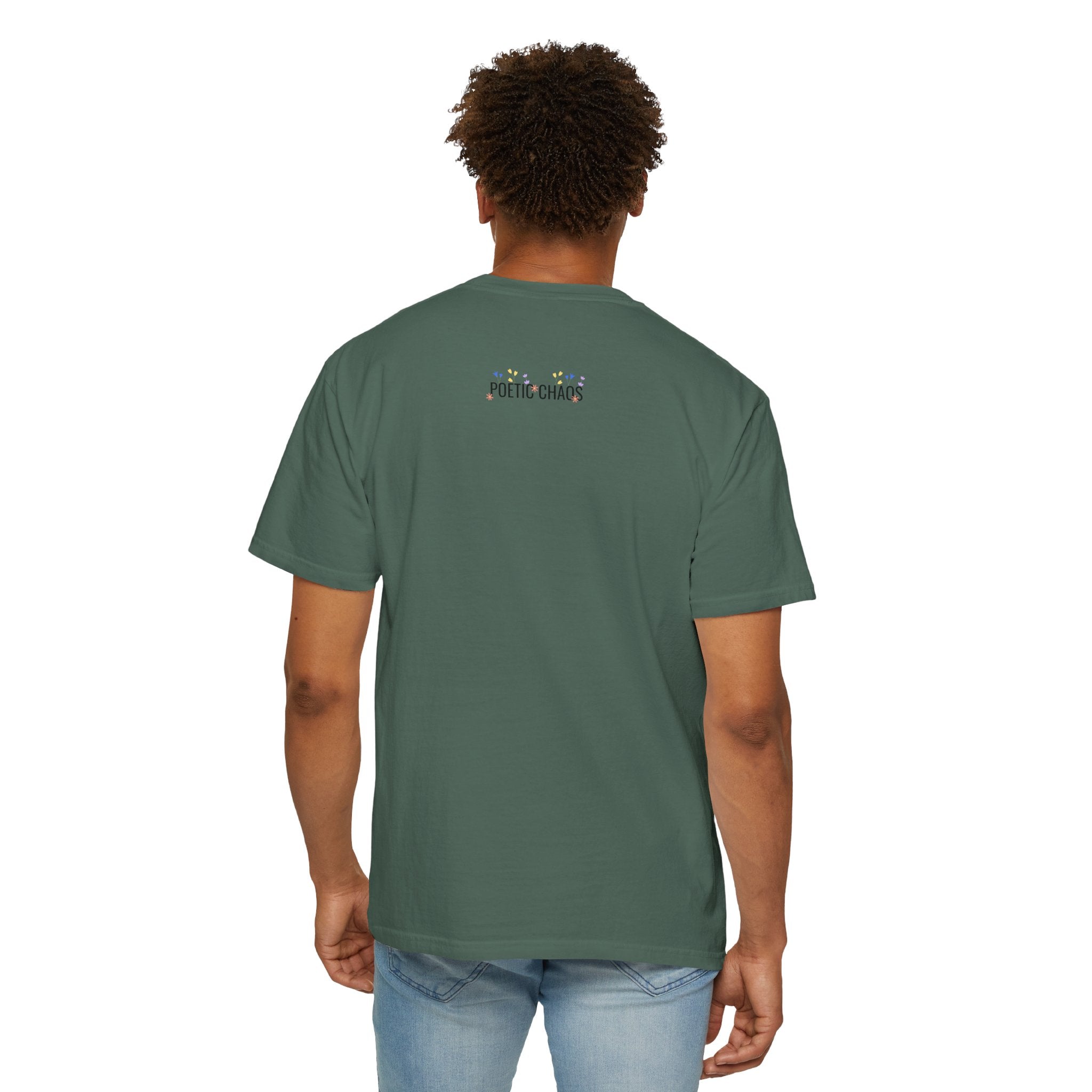 Poetic Chaos Logo T-Shirt — floral design