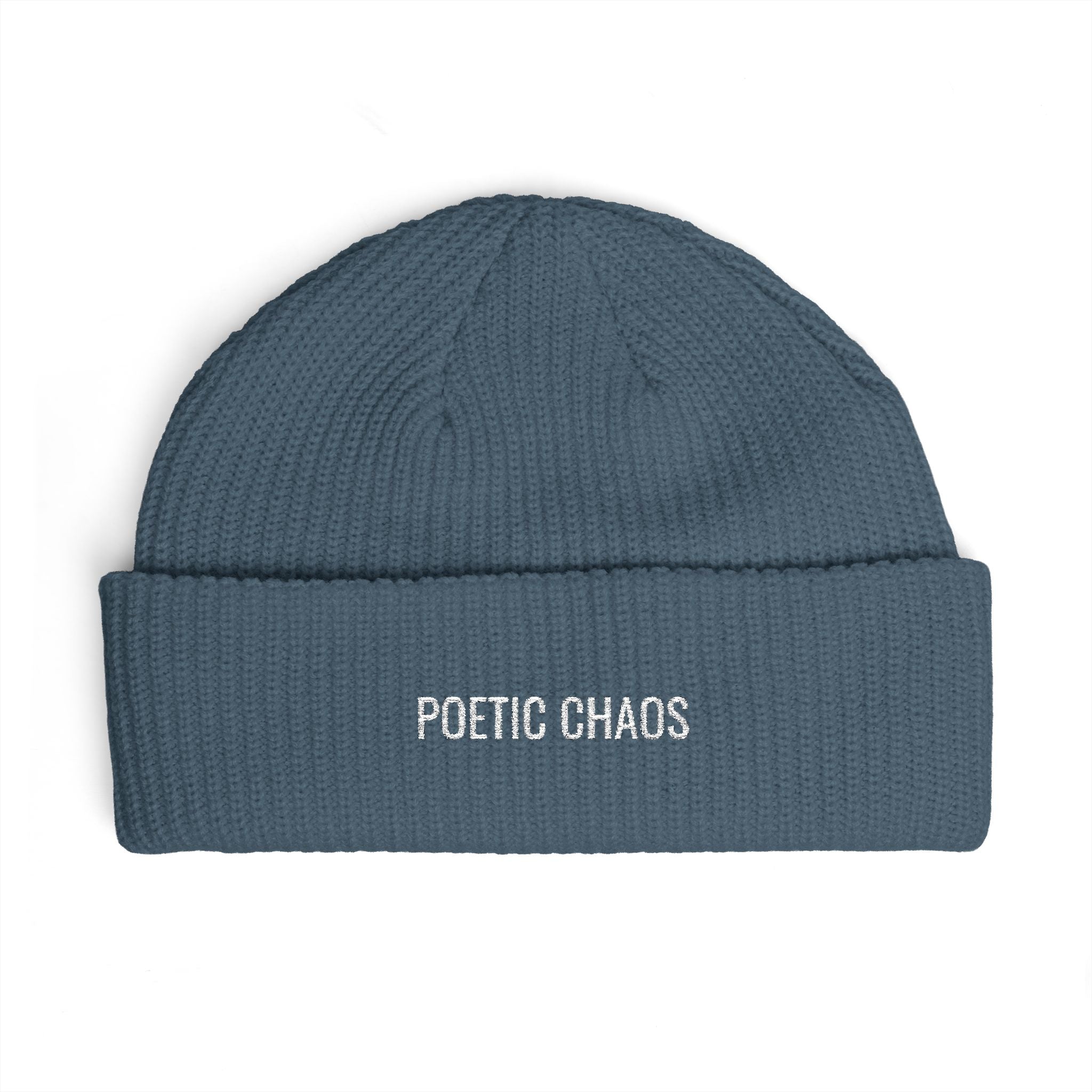 Poetic Chaos Cuff Beanie white label logo