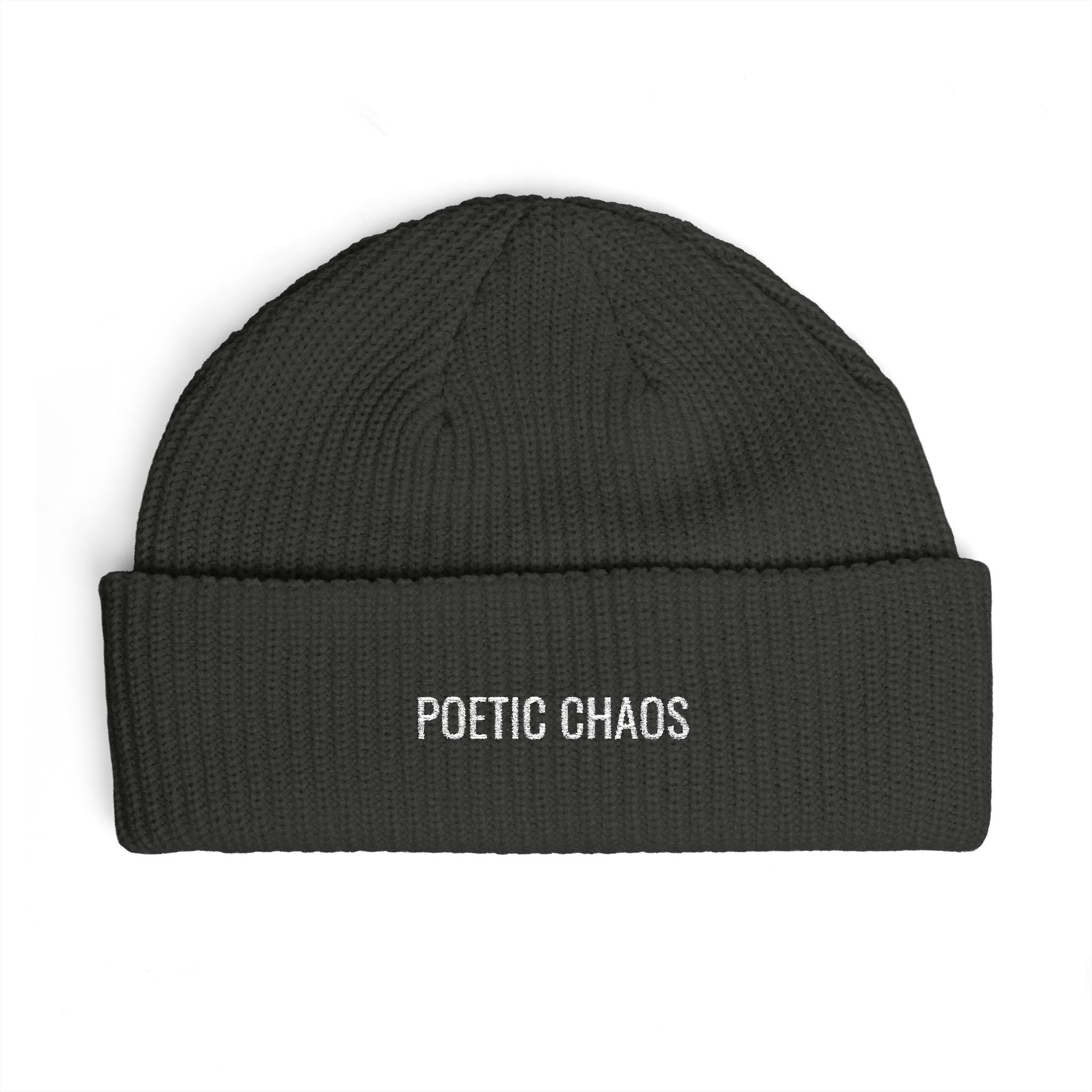 Poetic Chaos Cuff Beanie white label logo
