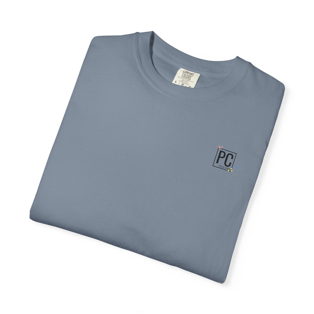 Poetic Chaos Logo T-Shirt — floral design