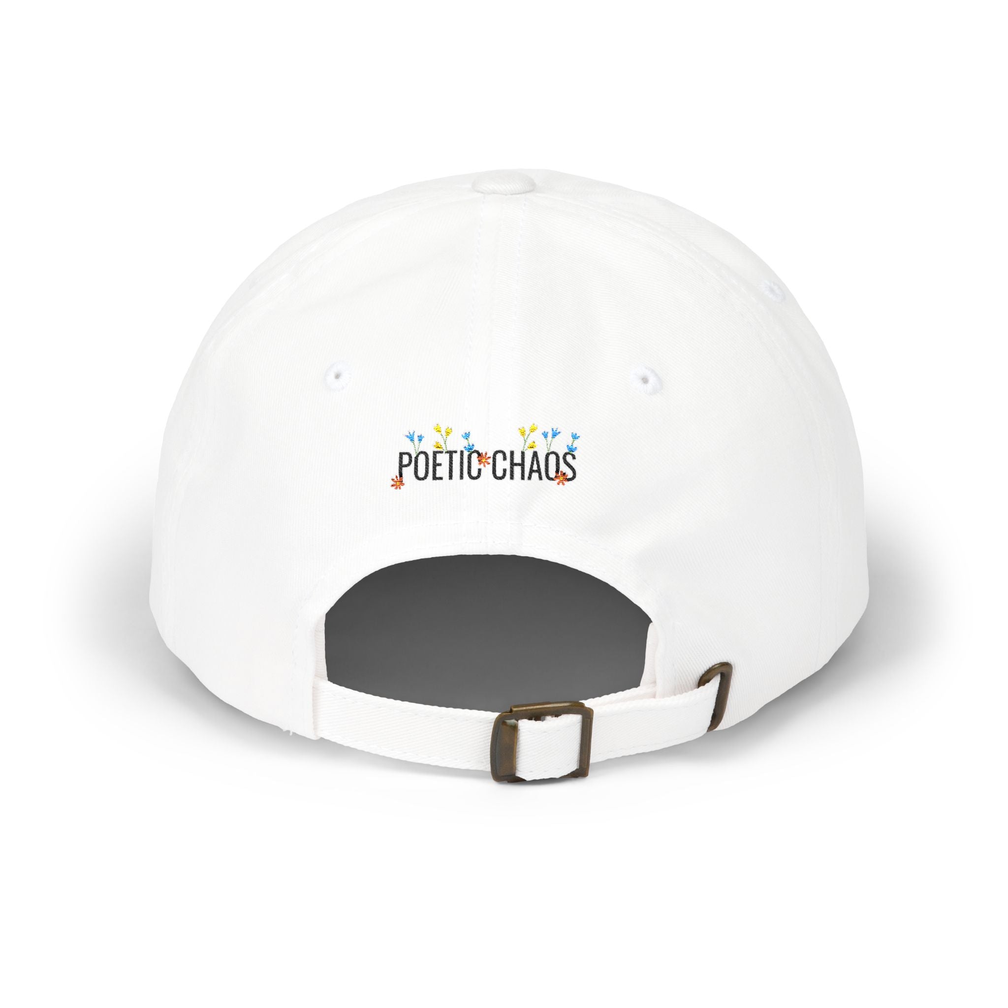 Dad Cap — 'PC' floral Logo & "Poetic Chaos" Embroidered Casual Baseball Hat